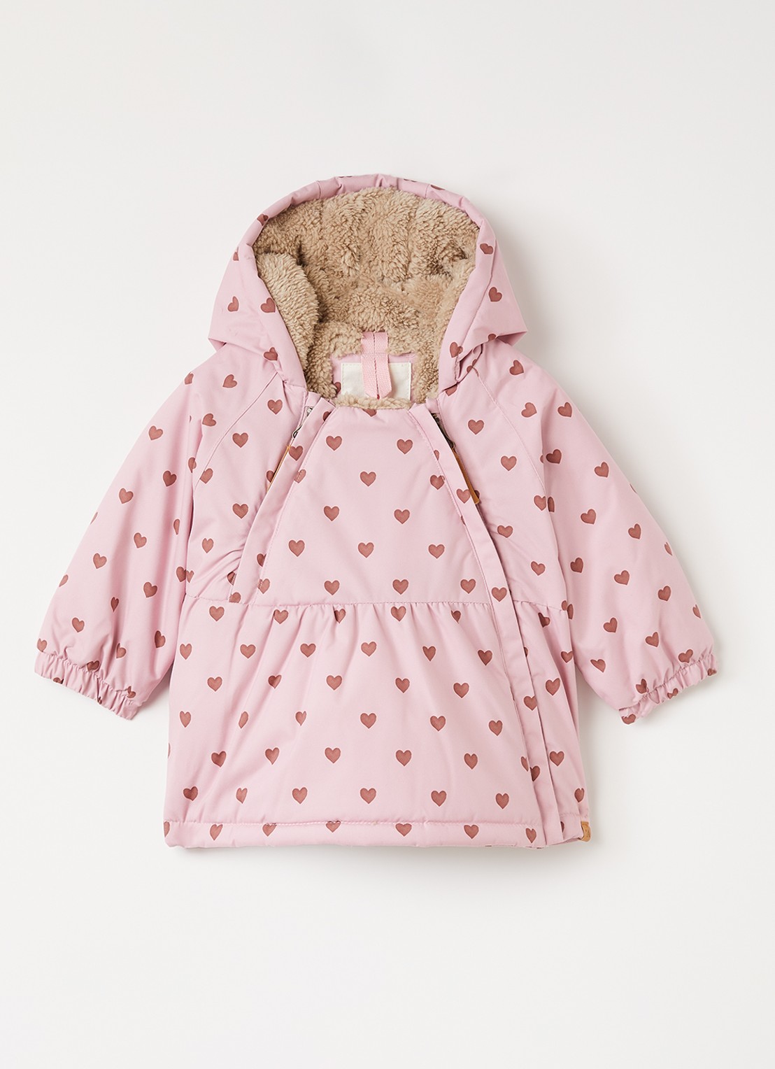 Lil 'Atelier NBFLasnow gewatteerd jack - voorkant 2 roze