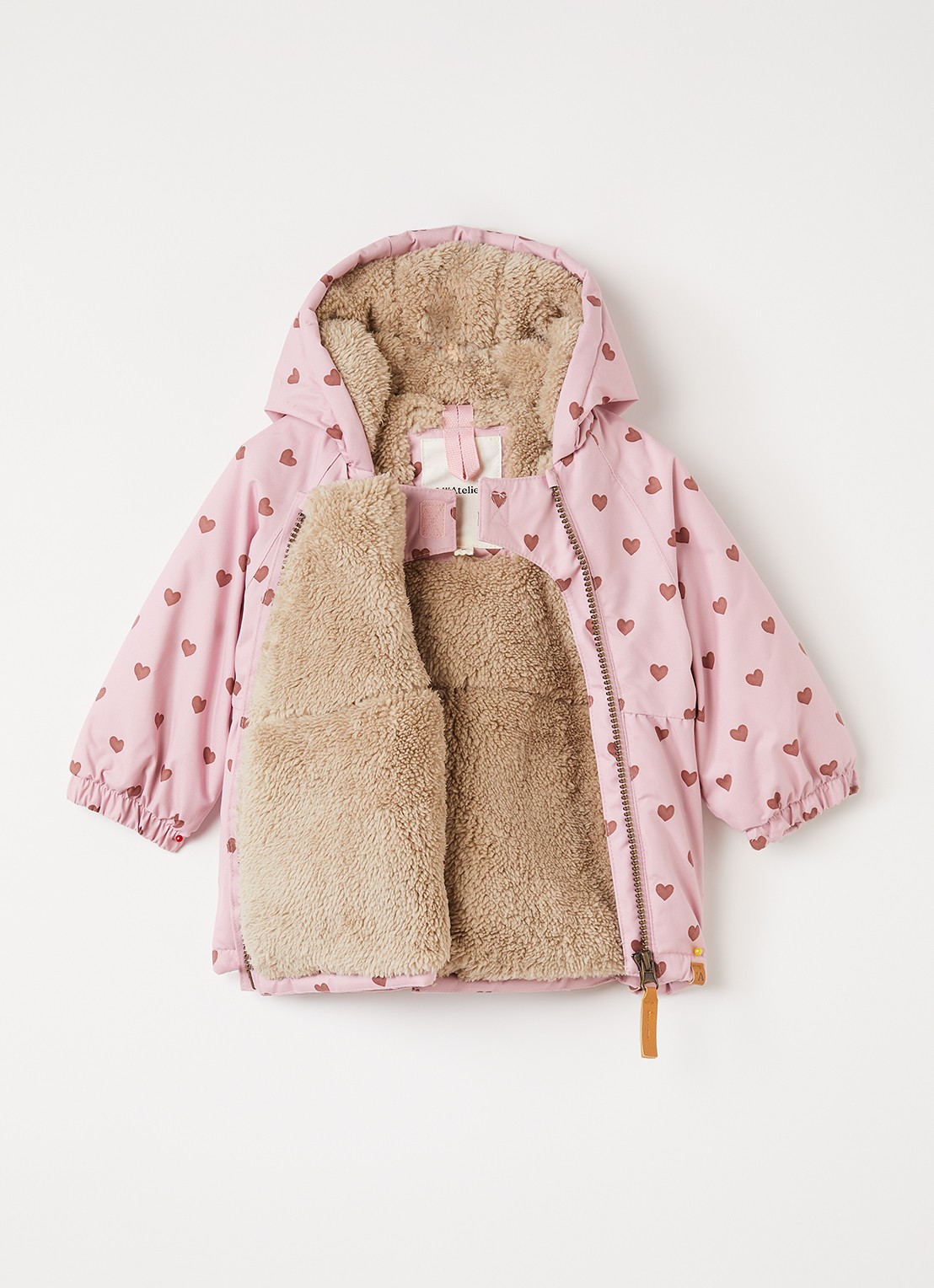 Lil 'Atelier NBFLasnow gewatteerd jack - voorkant 3 roze