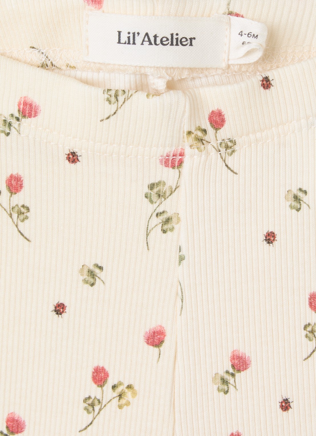 Lil 'Atelier NBFLavo ribgebreide legging  - detail 3 creme