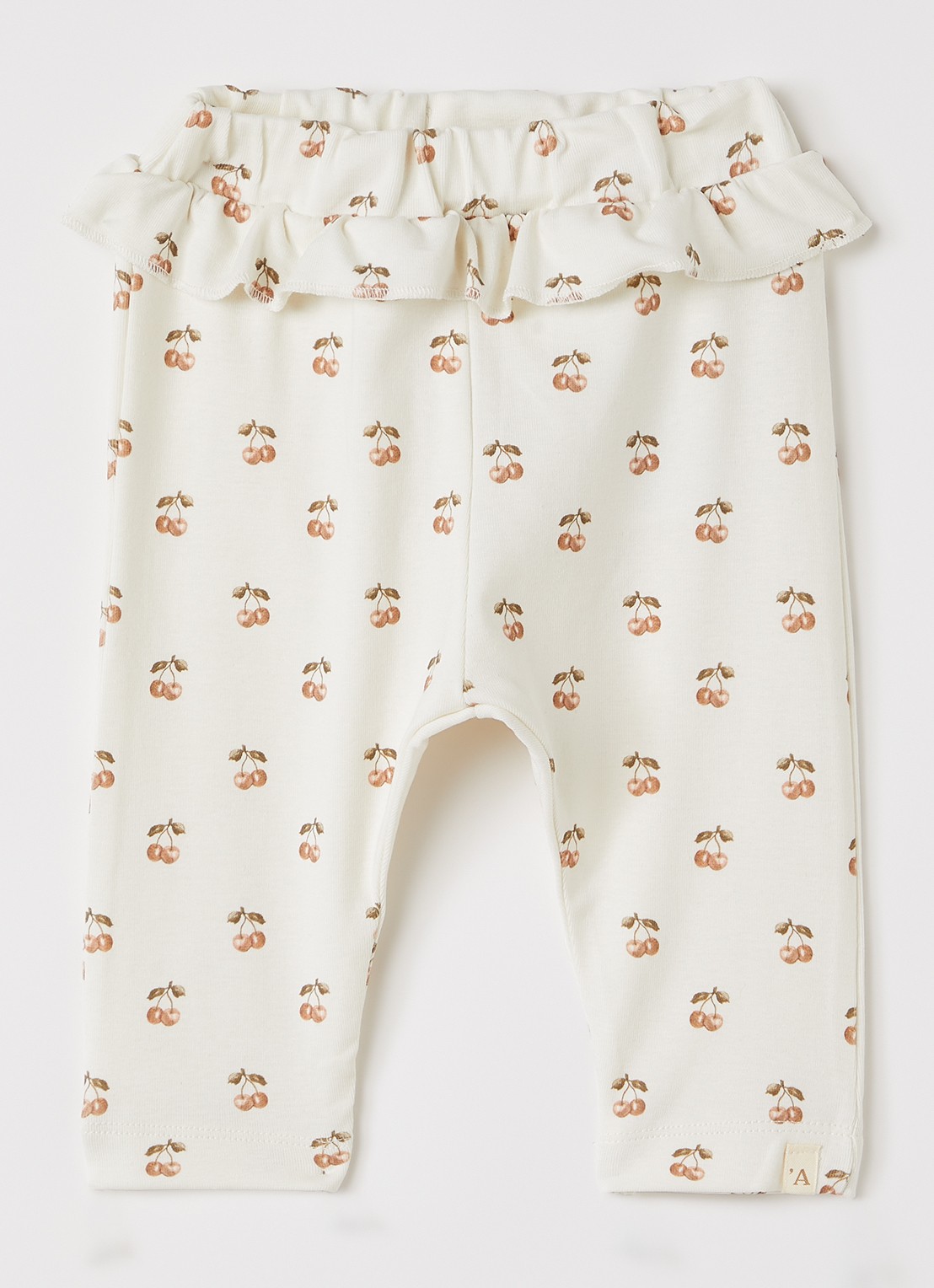 Lil 'Atelier NBFLayo legging met print - voorkant gebroken wit