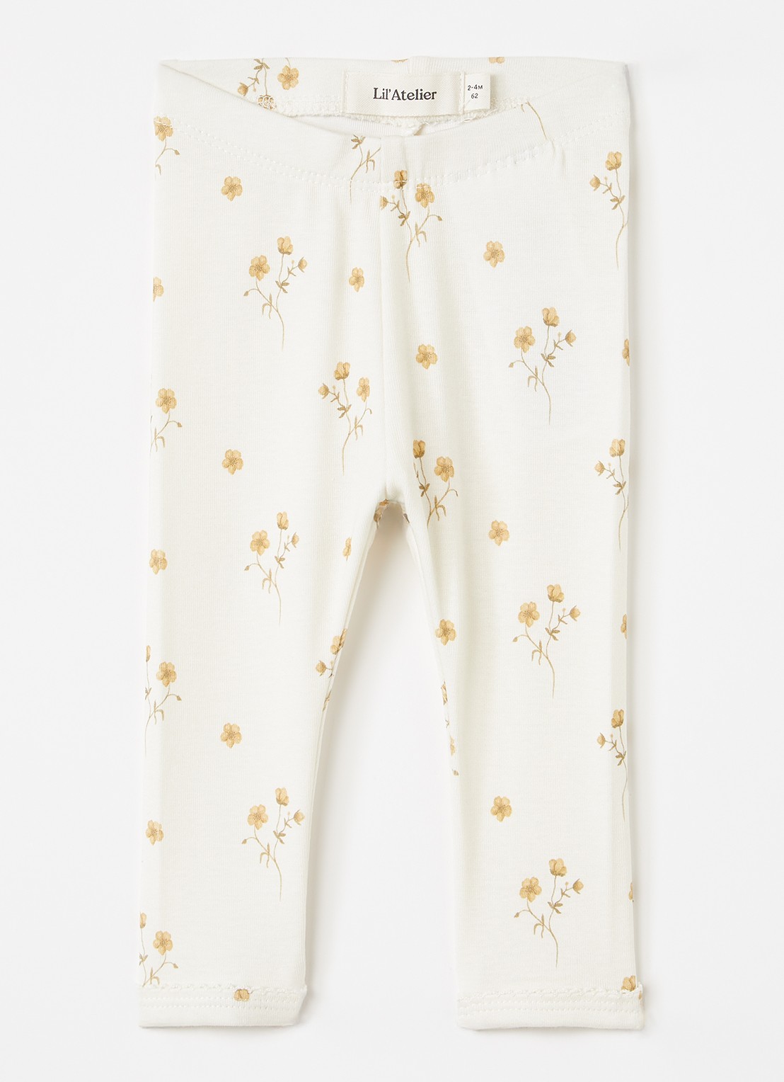 Lil 'Atelier NBFLayo legging met print - voorkant 2 gebroken wit