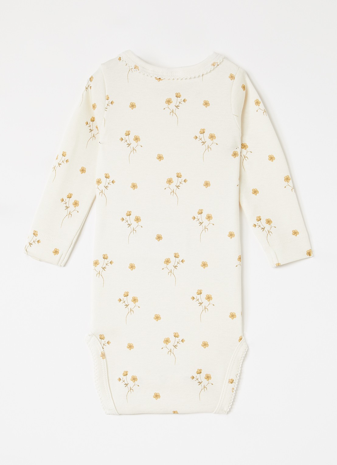 Lil 'Atelier NBFLayo romper met bloemenprint - voorkant 2 creme