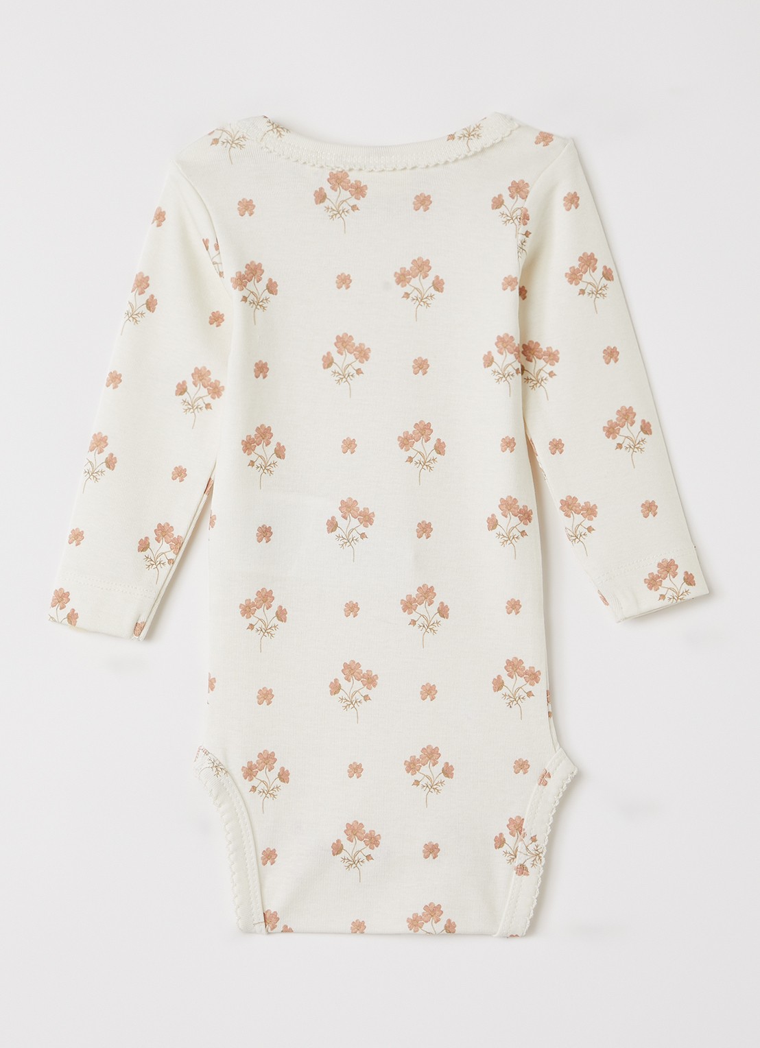 Lil 'Atelier NBFLayo romper met bloemenprint - voorkant 2 gebroken wit