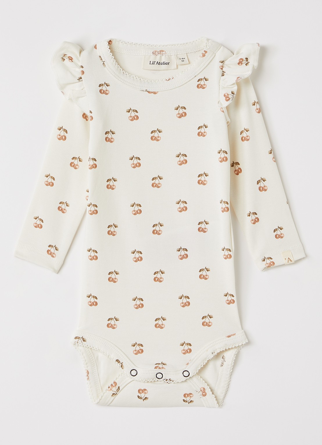Lil 'Atelier NBFLayo romper met print - voorkant gebroken wit