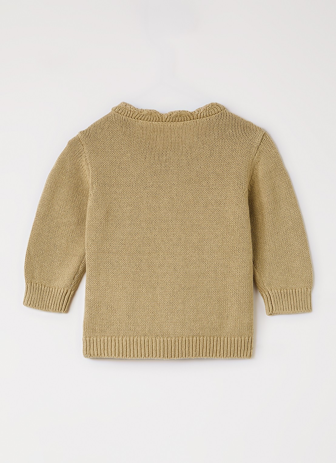 Lil 'Atelier NBFLeou grofgebreid vest - achterkant khaki