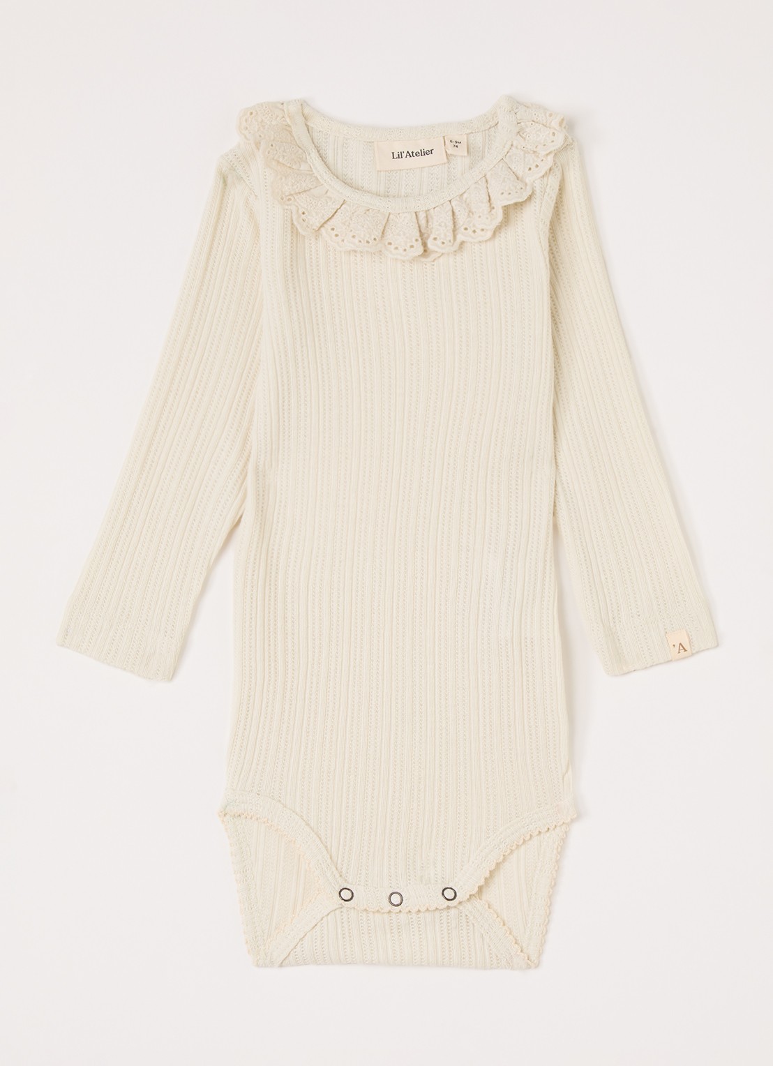 Lil 'Atelier NBFLuva romper met kraag - voorkant 3 gebroken wit