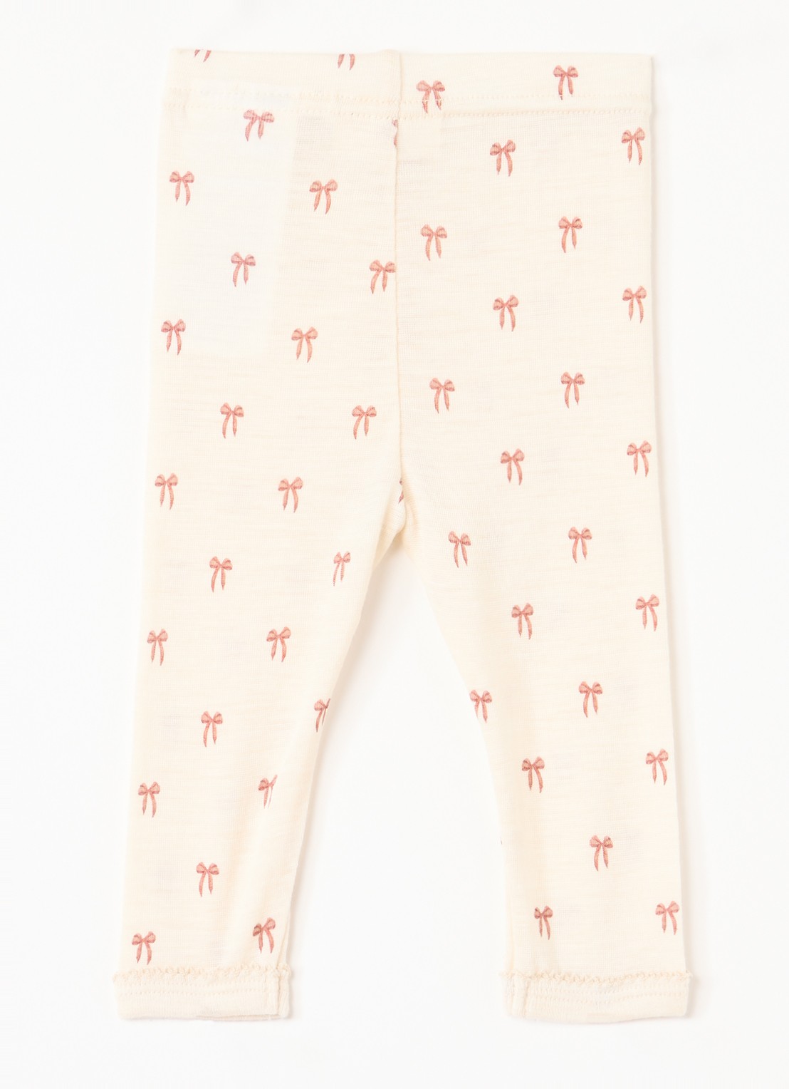 Lil 'Atelier NBFNalu legging in merino wolblend  - voorkant 2 creme