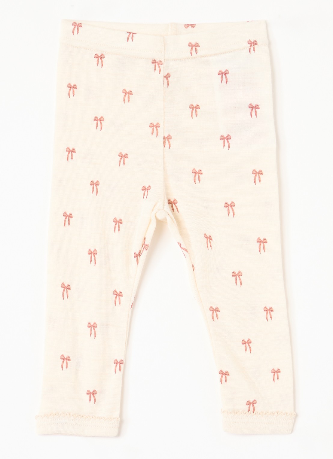 Lil 'Atelier NBFNalu legging in merino wolblend  - voorkant 3 creme