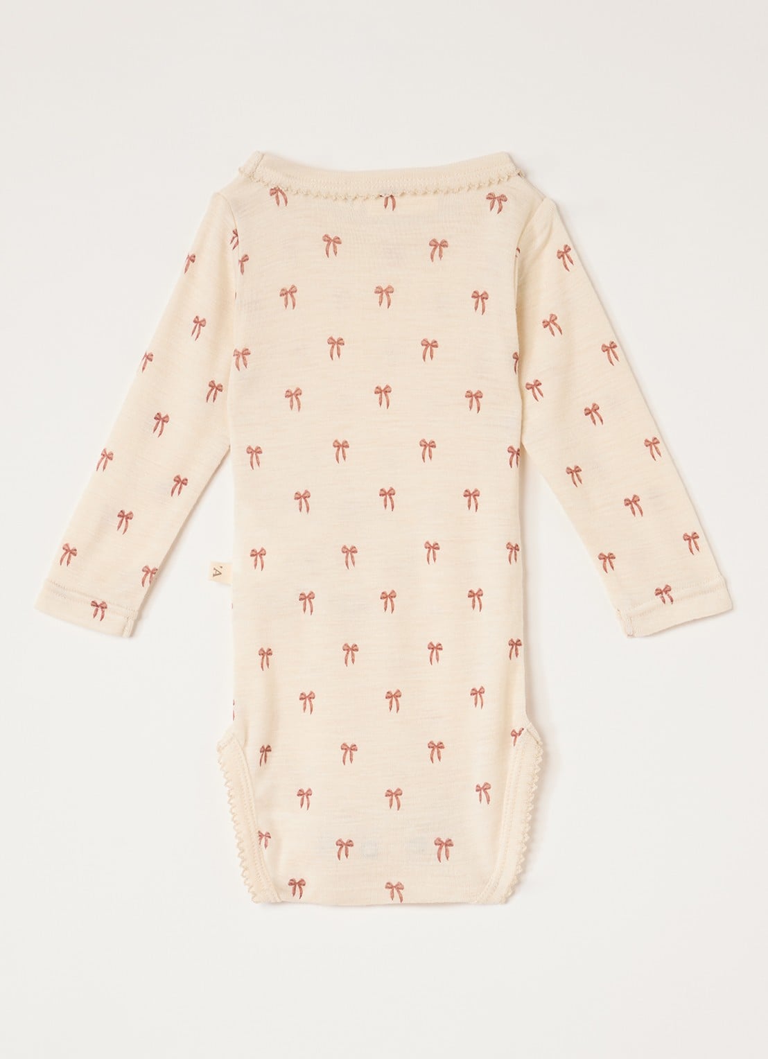 Lil 'Atelier NBFNalu romper in merino wolblend - voorkant 2 creme