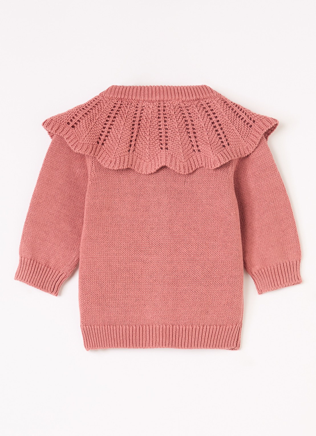 Lil 'Atelier NBFNoda fijngebereid vest met opengewerkt dessin - voorkant 3 roze