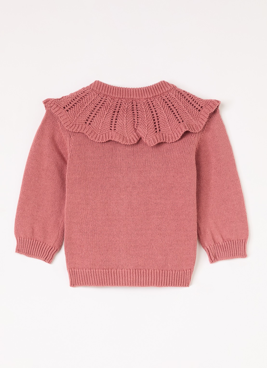 Lil 'Atelier NBFNoda fijngebereid vest met opengewerkt dessin - achterkant 3 roze