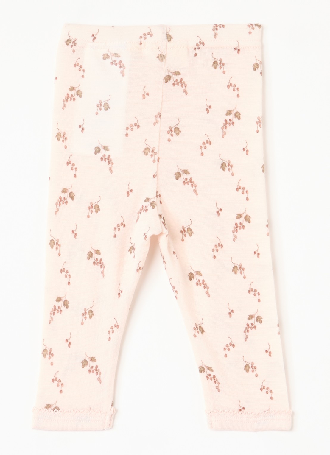 Lil 'Atelier NBFNoel legging van merino wol  - voorkant 4 lichtroze