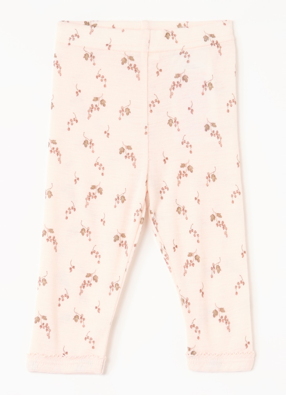 Lil 'Atelier NBFNoel legging van merino wol  - voorkant 5 lichtroze