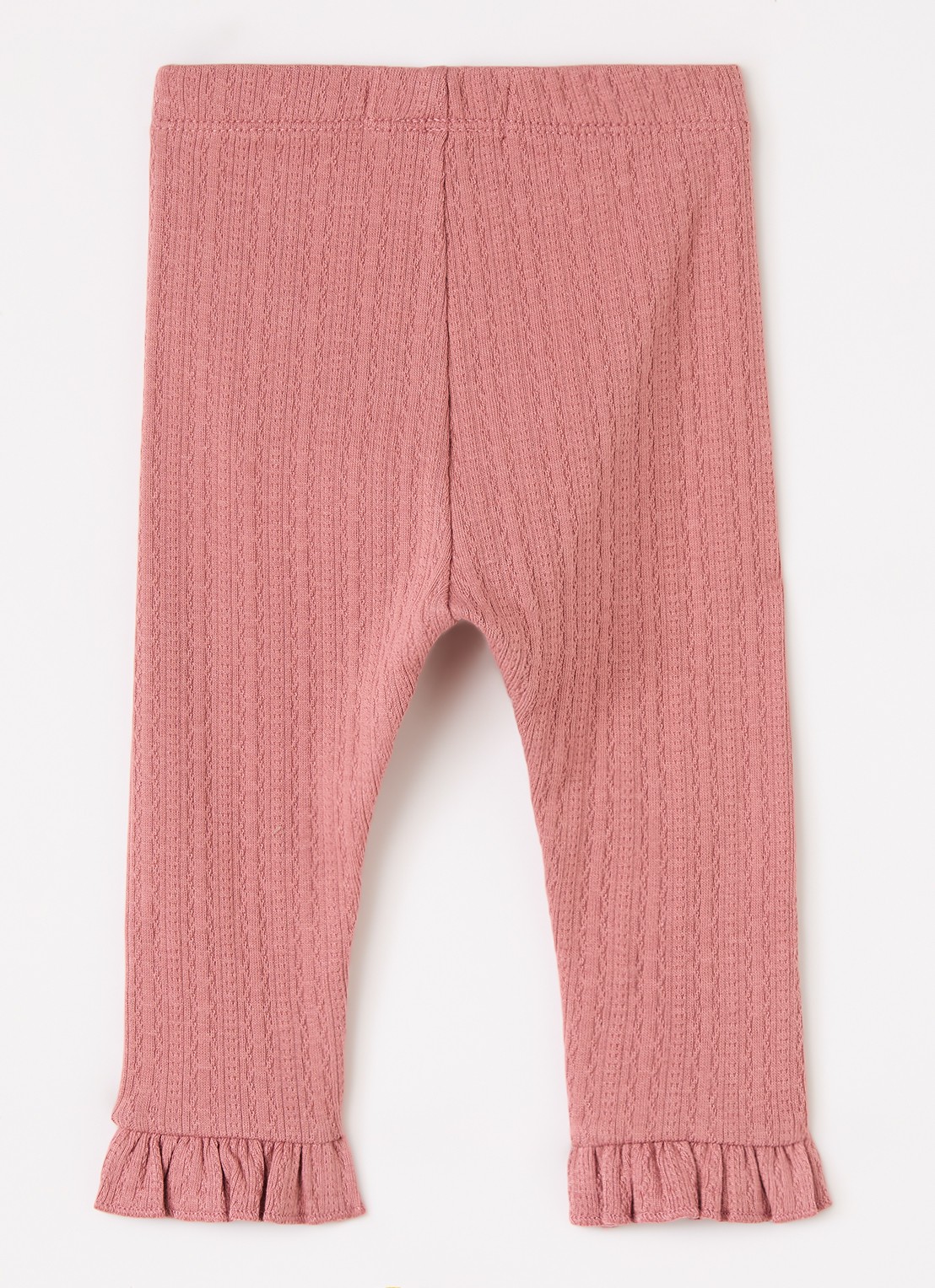 Lil 'Atelier NBFOnela legging met structuur - voorkant 3 roze