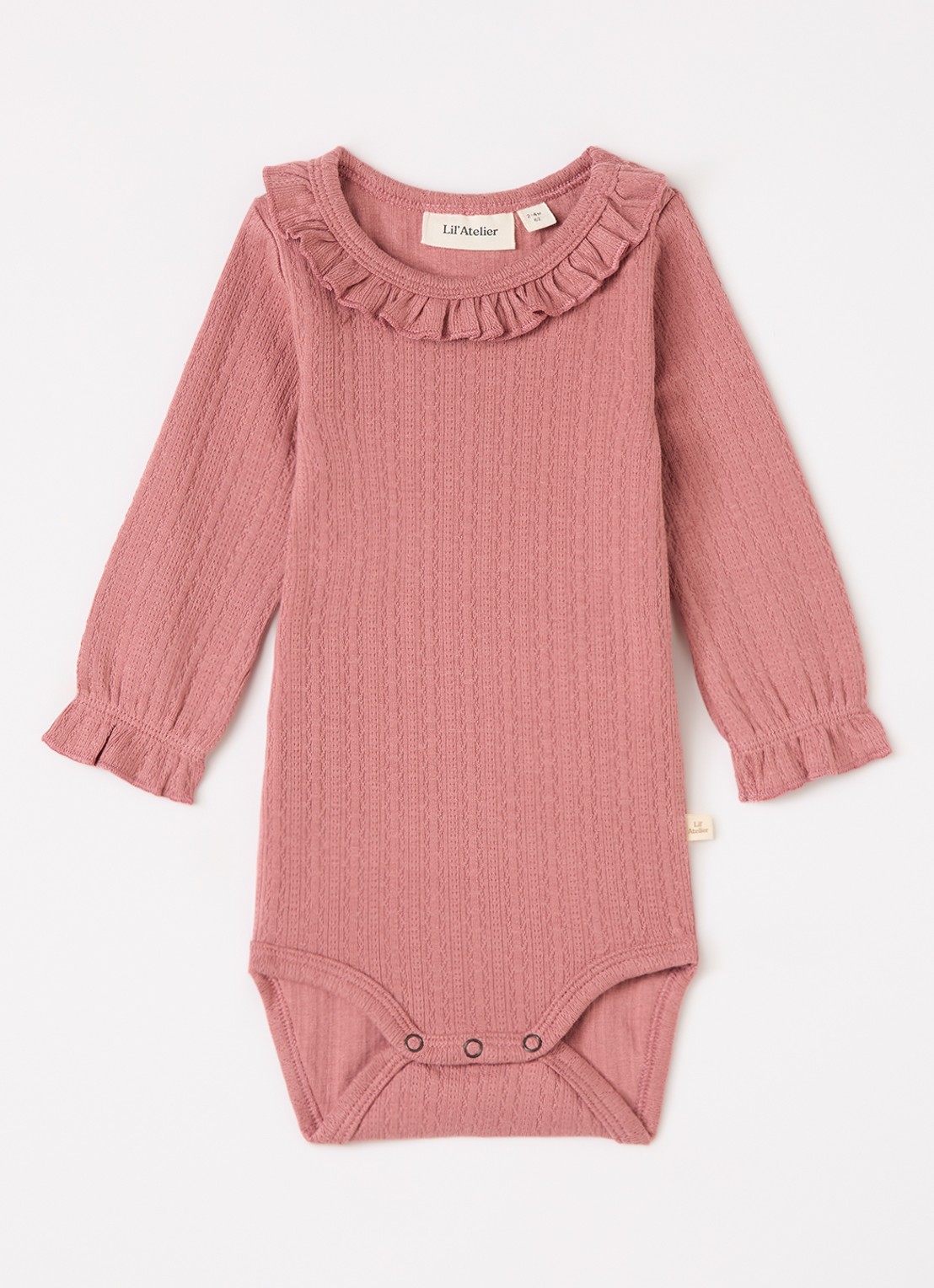 Lil 'Atelier NBFOnela romper met ruches - voorkant roze