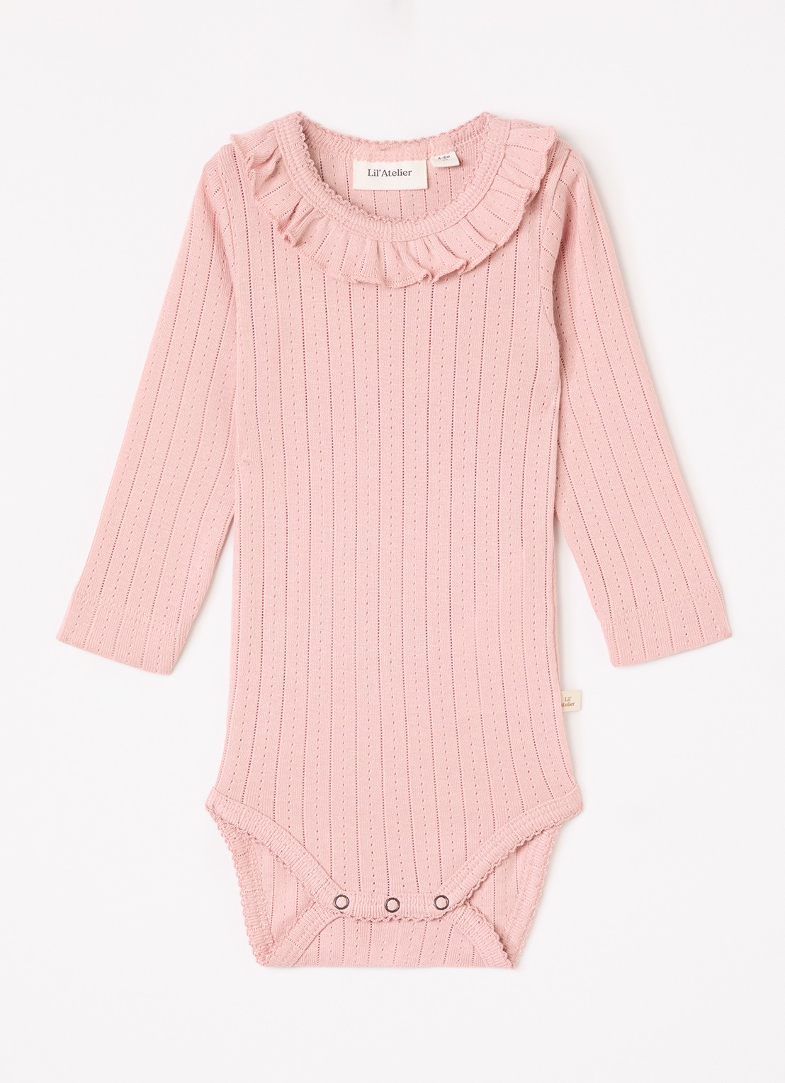Lil 'Atelier NBFRachel romper met ruches - voorkant 2 roze