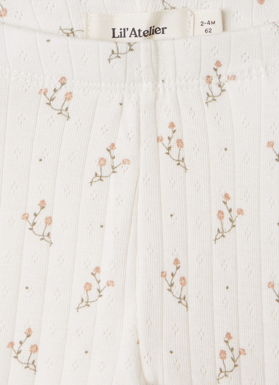 Lil 'Atelier NBFRachello legging met bloemenprint - detail 3 gebroken wit