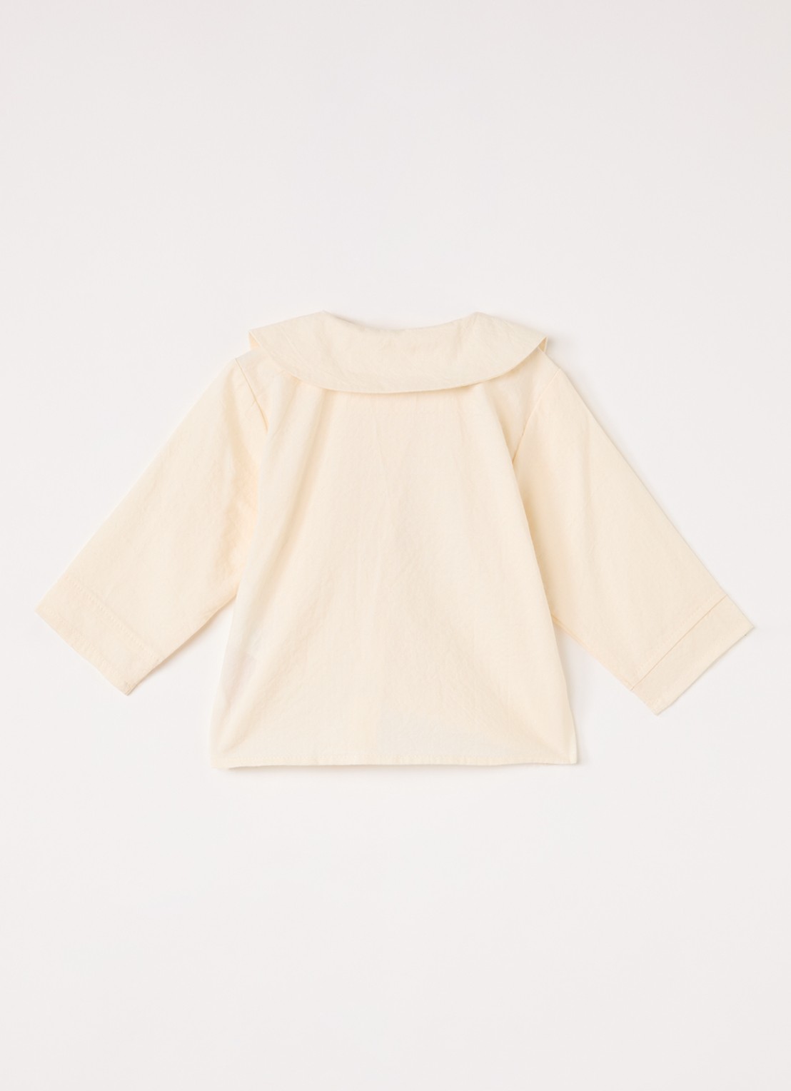 Lil 'Atelier NBFRosito blouse met kraag - voorkant 2 gebroken wit
