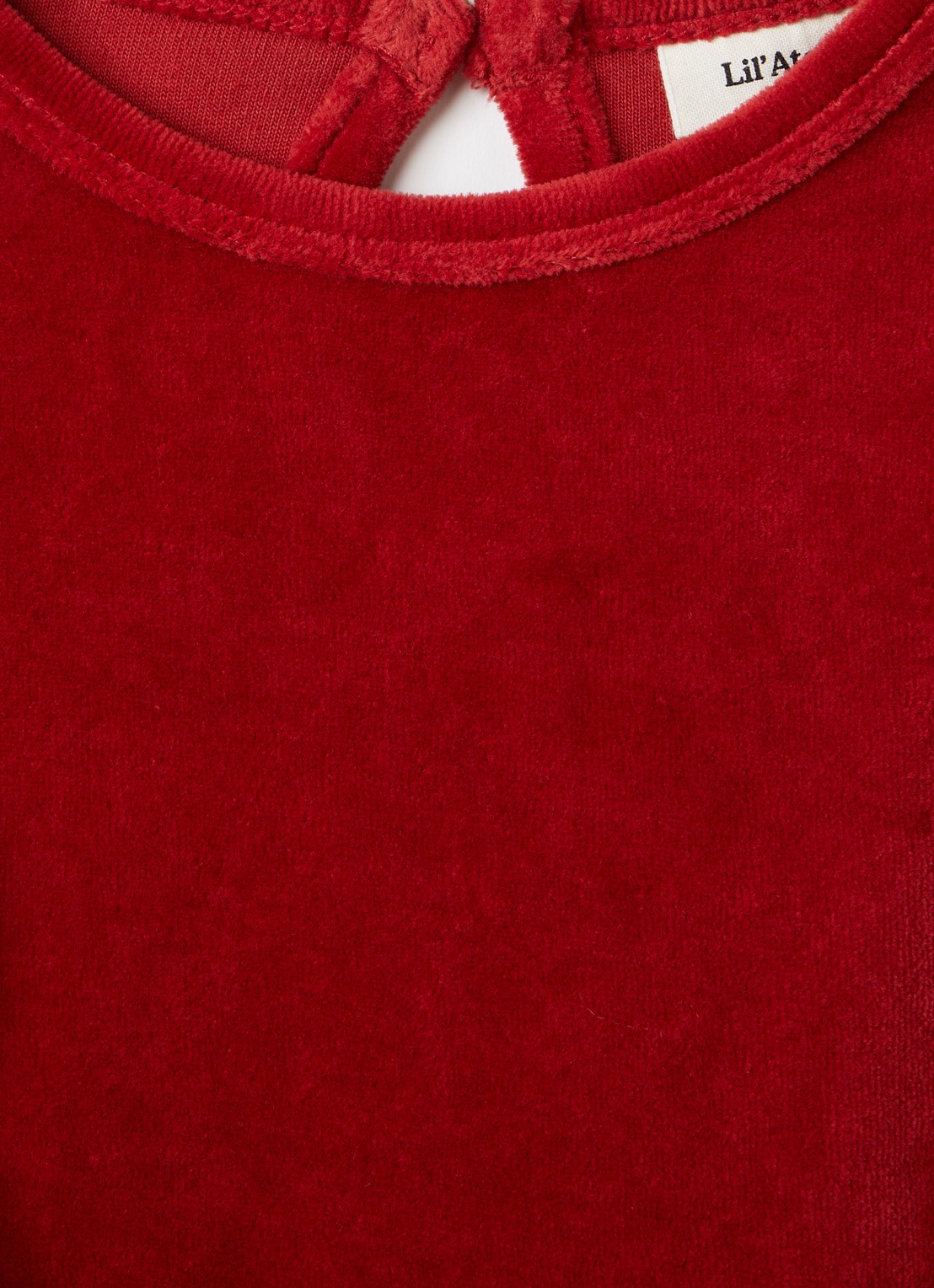Lil 'Atelier NBFSaga jurk met ruches - detail 3 donkerrood