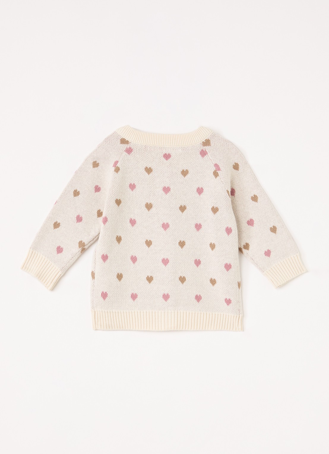 Lil 'Atelier NBFSaran fijngebreid vest met ingebreid patroon - achterkant creme