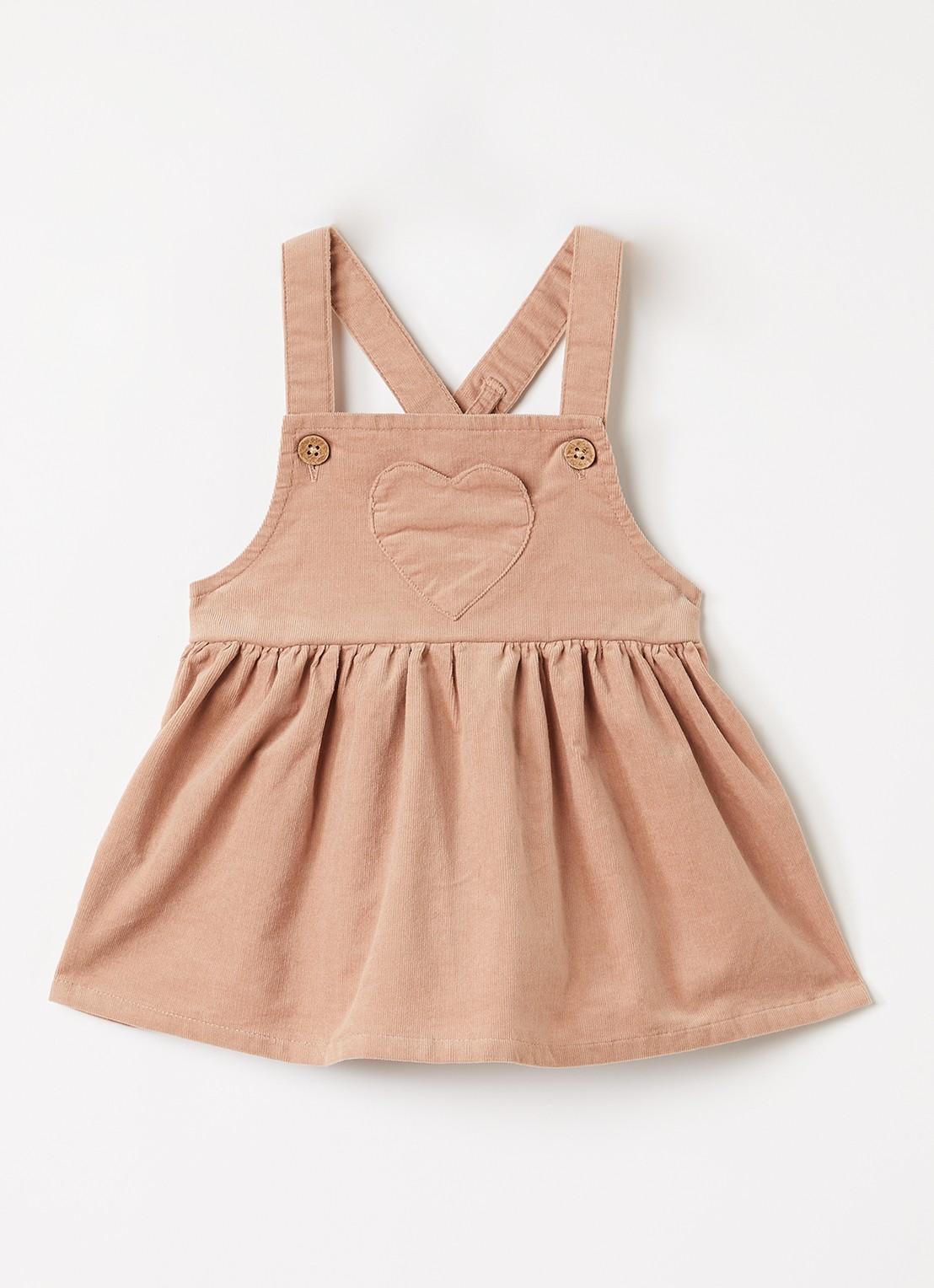 Lil 'Atelier NBFSomba jurk met borstzak - voorkant lichtbruin