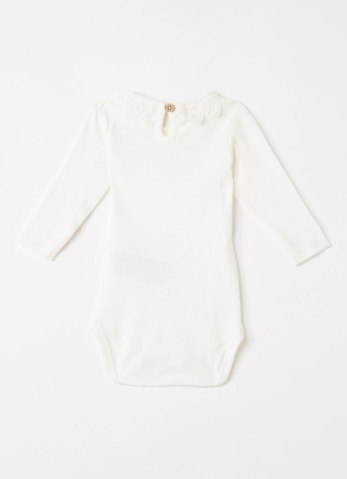 Lil 'Atelier NBFTapia romper met structuur - voorkant 2 gebroken wit