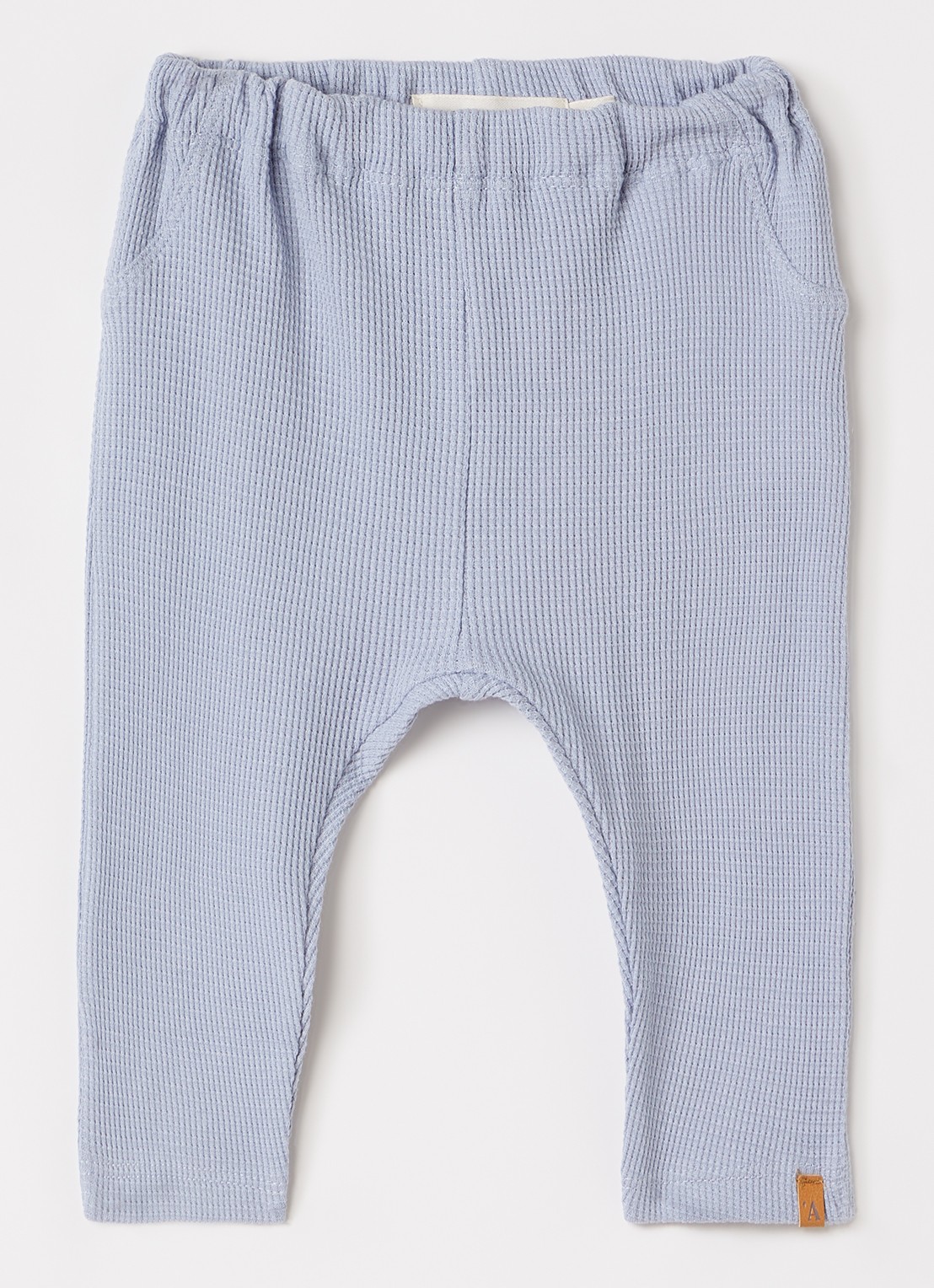 Lil 'Atelier NBMBalto loose fit broek met structuur - voorkant blauwgrijs