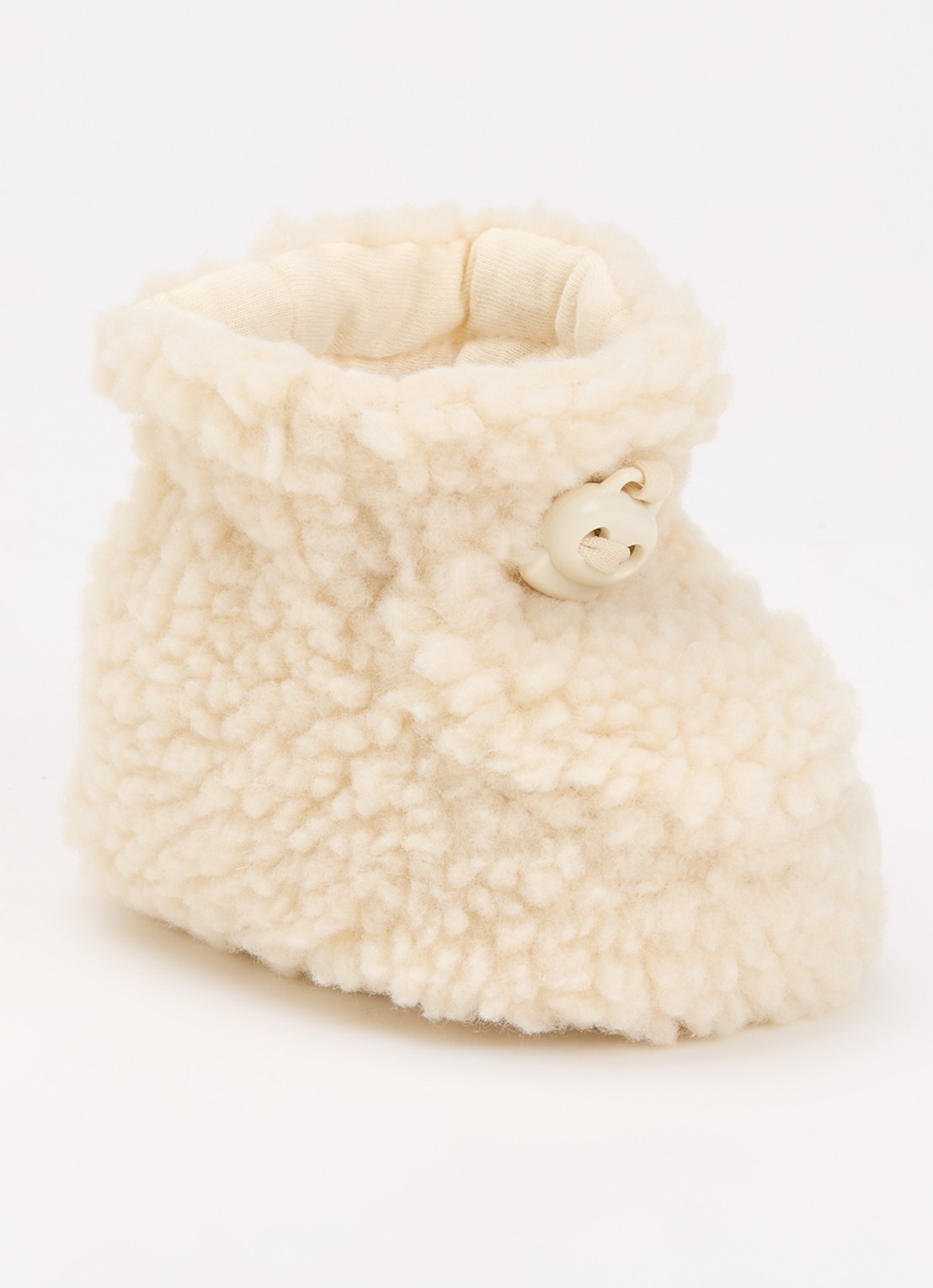 Lil 'Atelier NBMDanco babyslofje van teddy - voorkant grijs