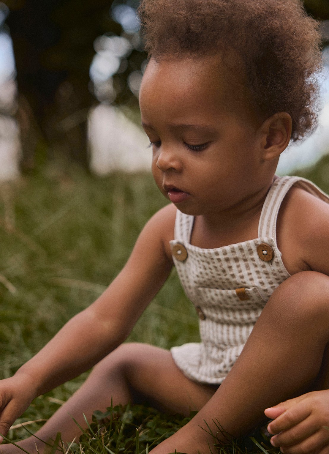 Lil 'Atelier NBMFausto romper met streepprint - detail beige