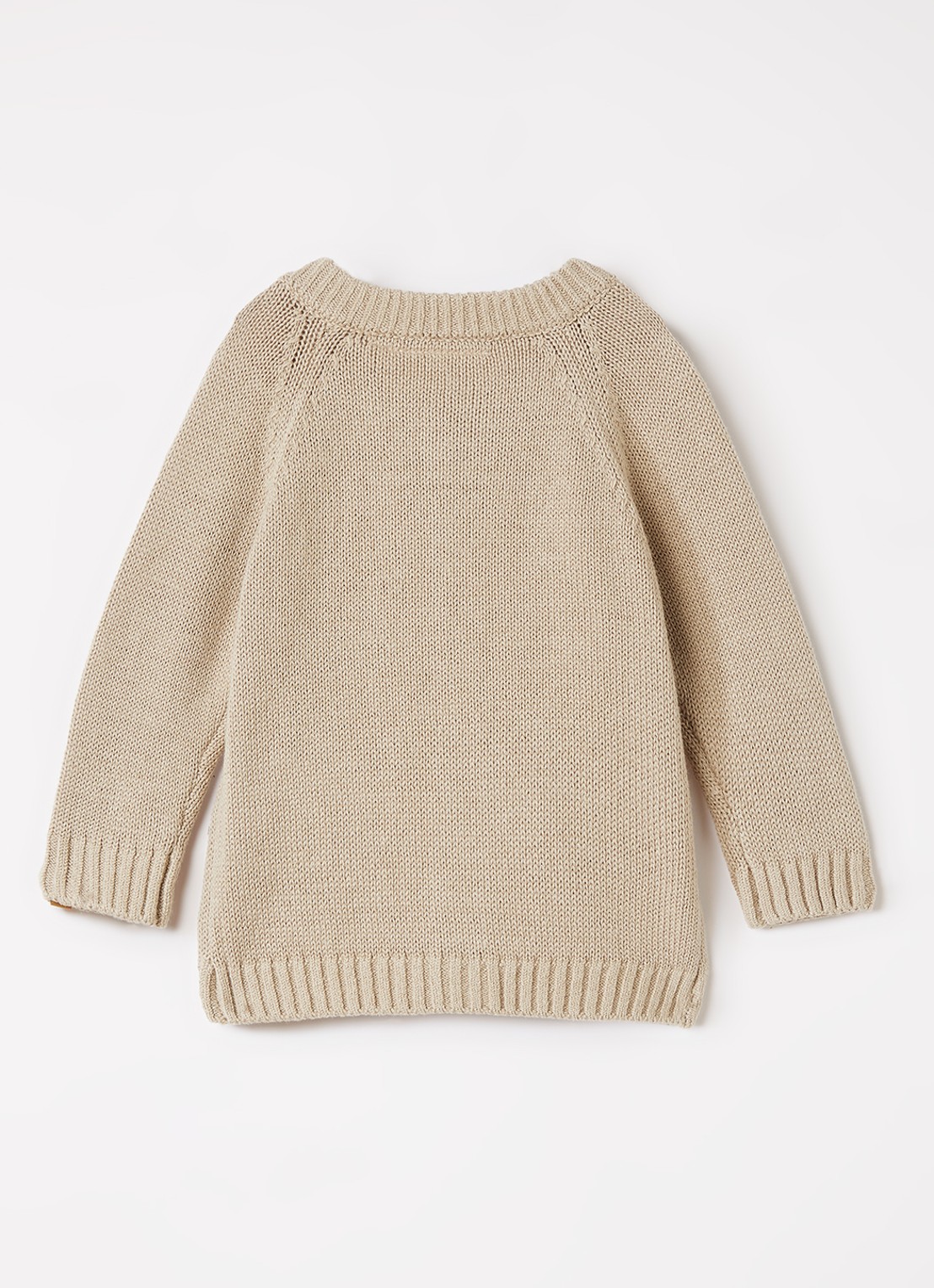 Lil 'Atelier NBMFogon grofgebreid vest - achterkant beige