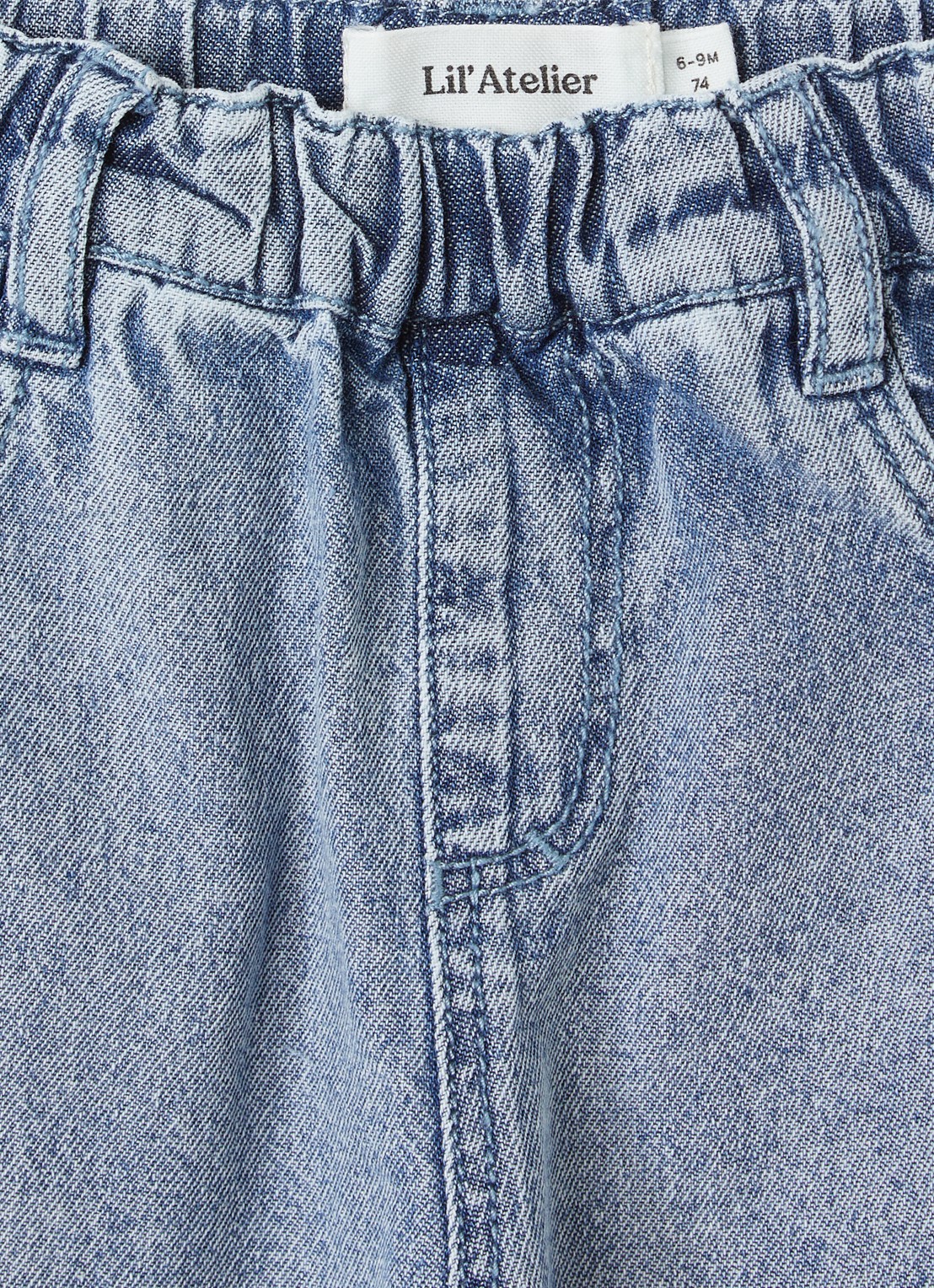 Lil 'Atelier NBMFunda tapered jeans - detail indigo