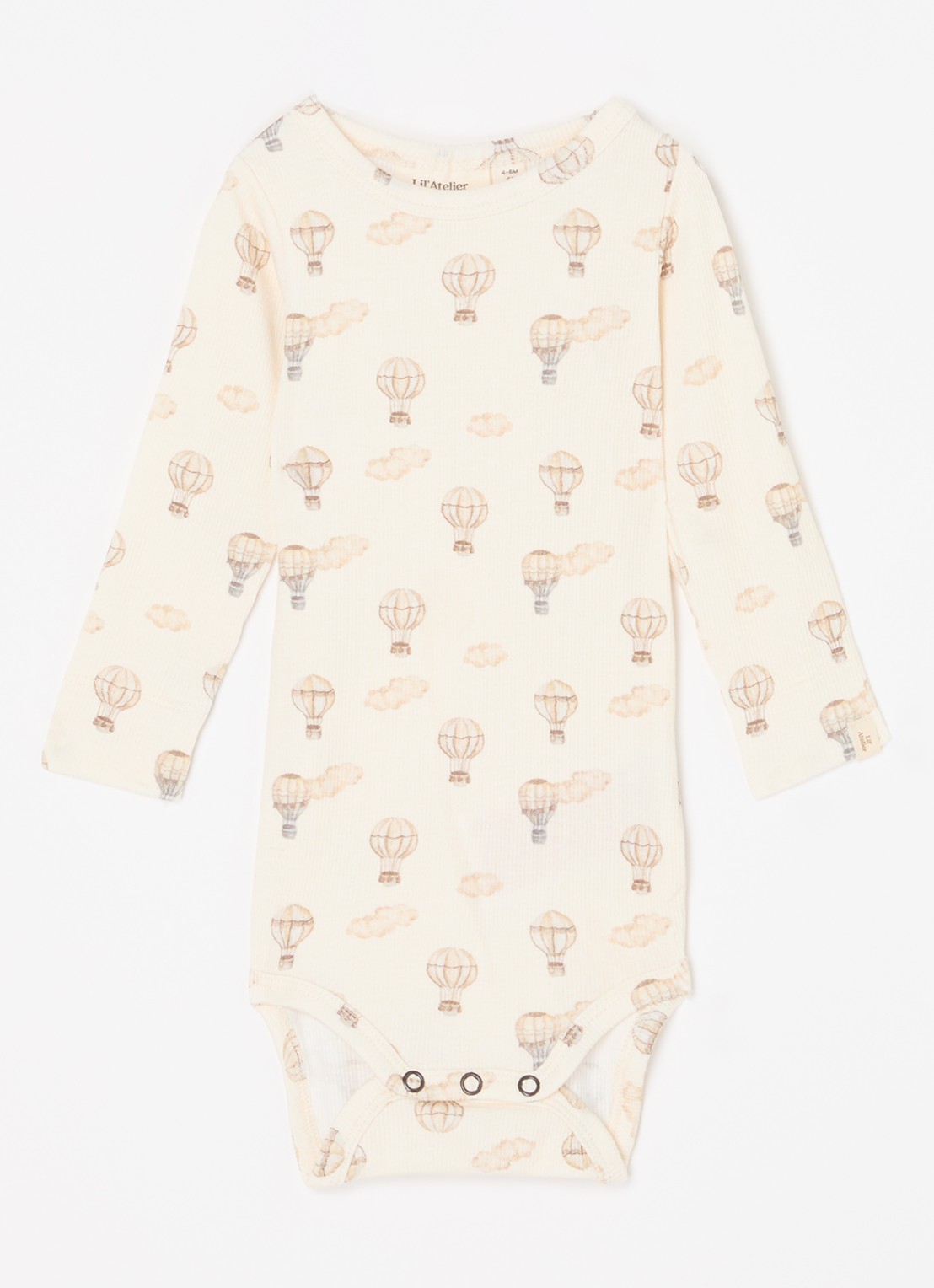 Lil 'Atelier NBMGavo romper in  katoenblend - voorkant 2 beige