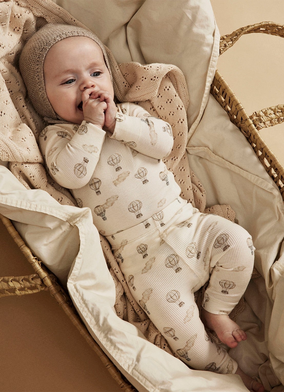 Lil 'Atelier NBMGavo romper in  katoenblend - voorkant 3 beige