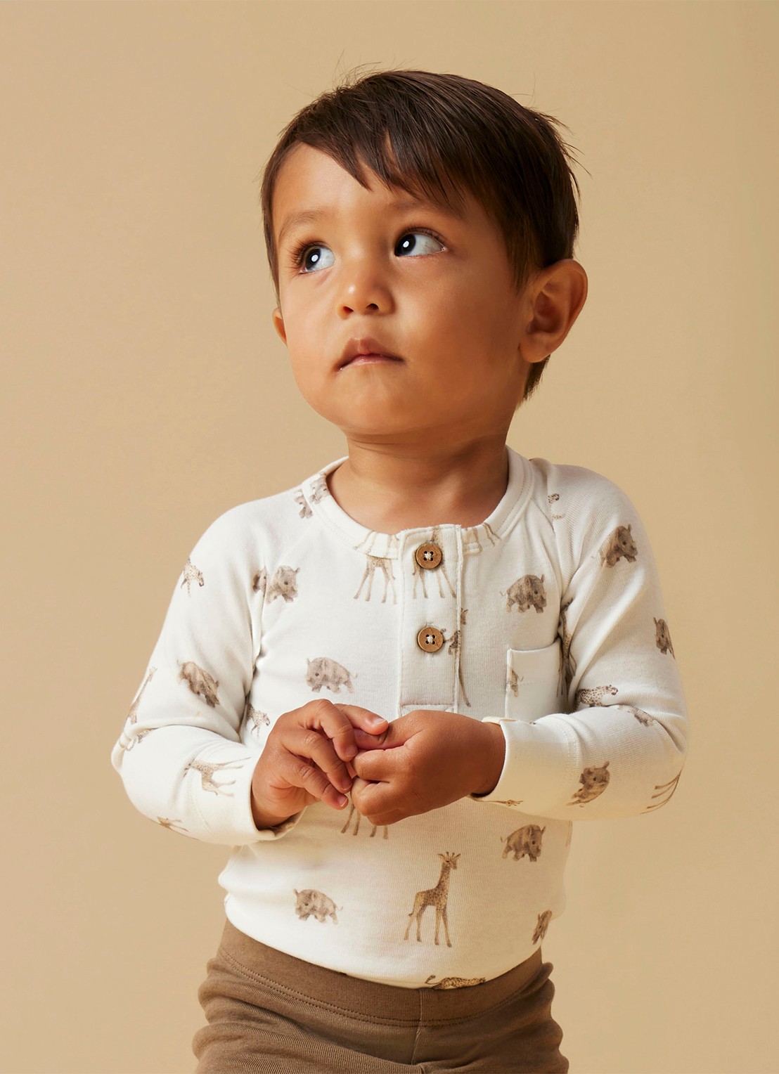 Lil 'Atelier NBMGayo Elm romper met print - detail gebroken wit
