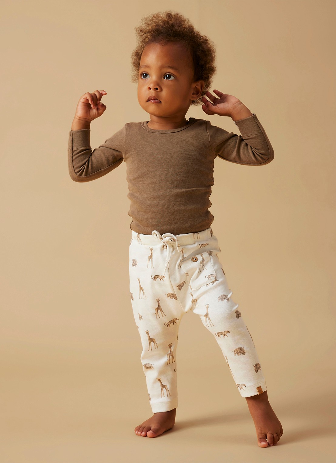 Lil 'Atelier NBMGayo legging met print - detail 2 gebroken wit
