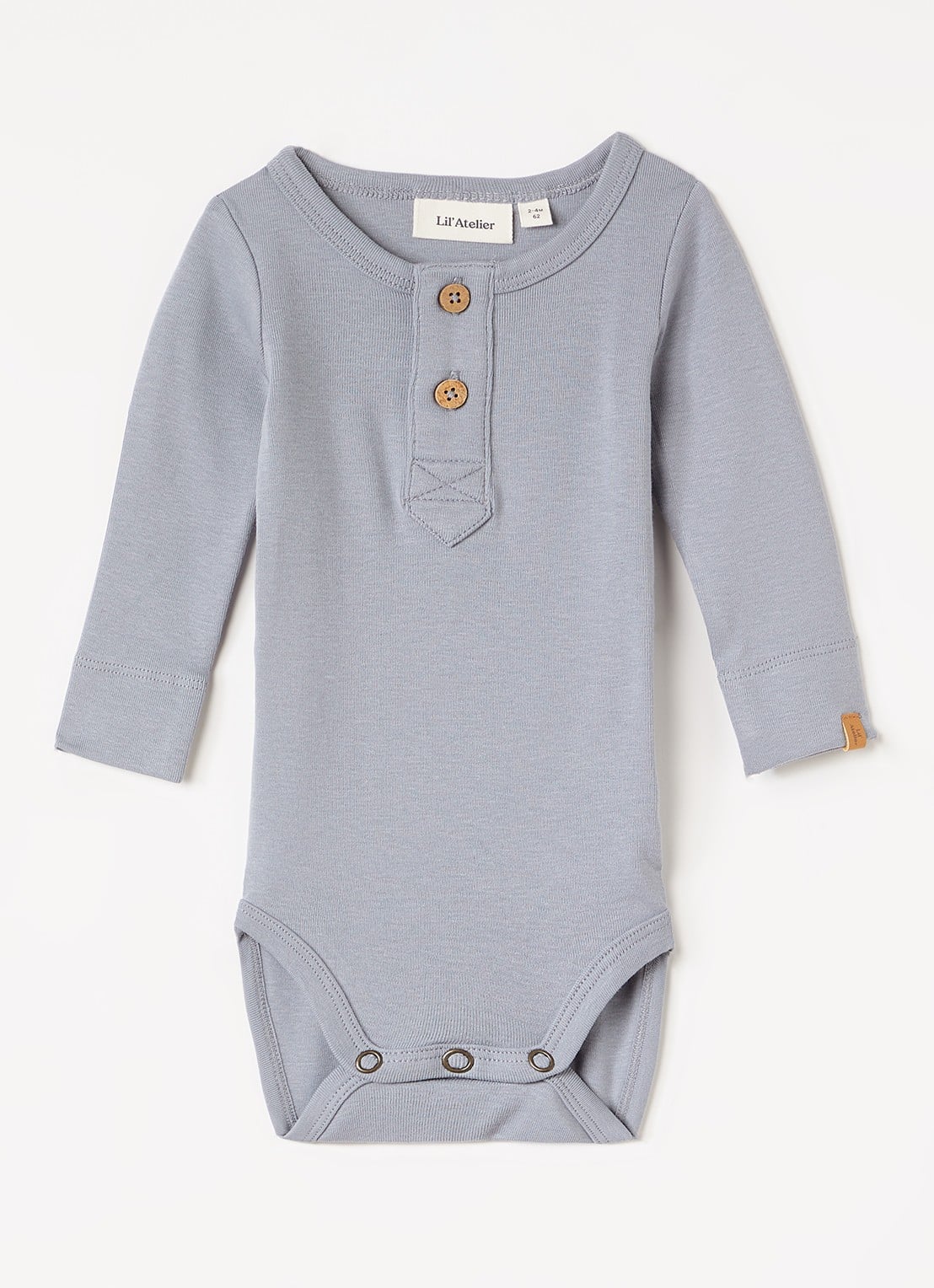Lil 'Atelier NBMGeo Lom romper met ronde hals - voorkant staalblauw