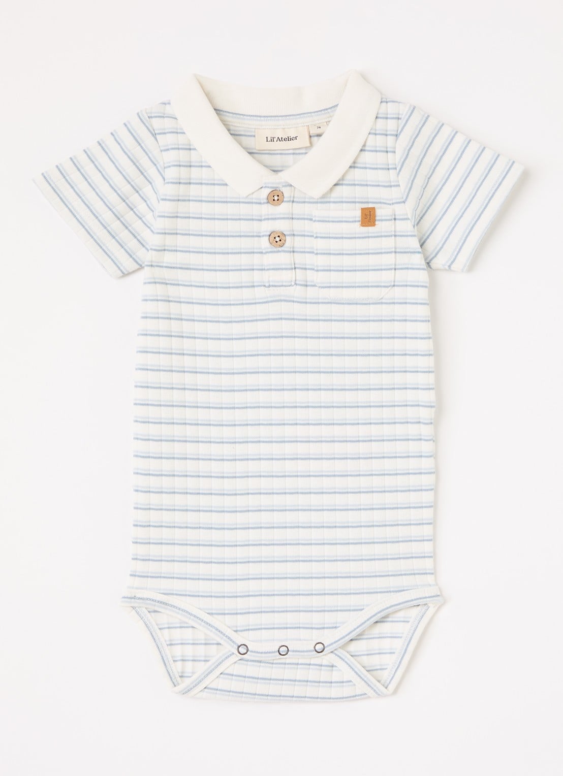 Lil 'Atelier NBMHaldur romper met streepprint - voorkant blauw