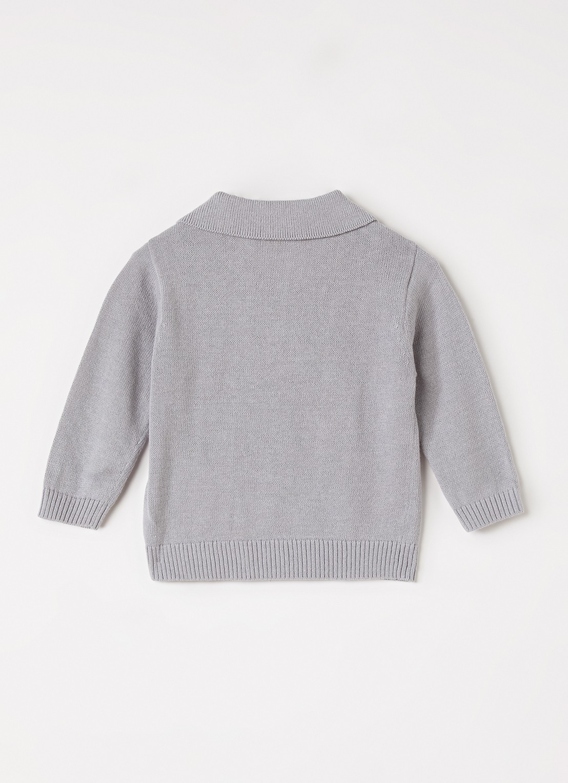 Lil 'Atelier NBMHitos fijngebreide pullover - voorkant 2 grijs