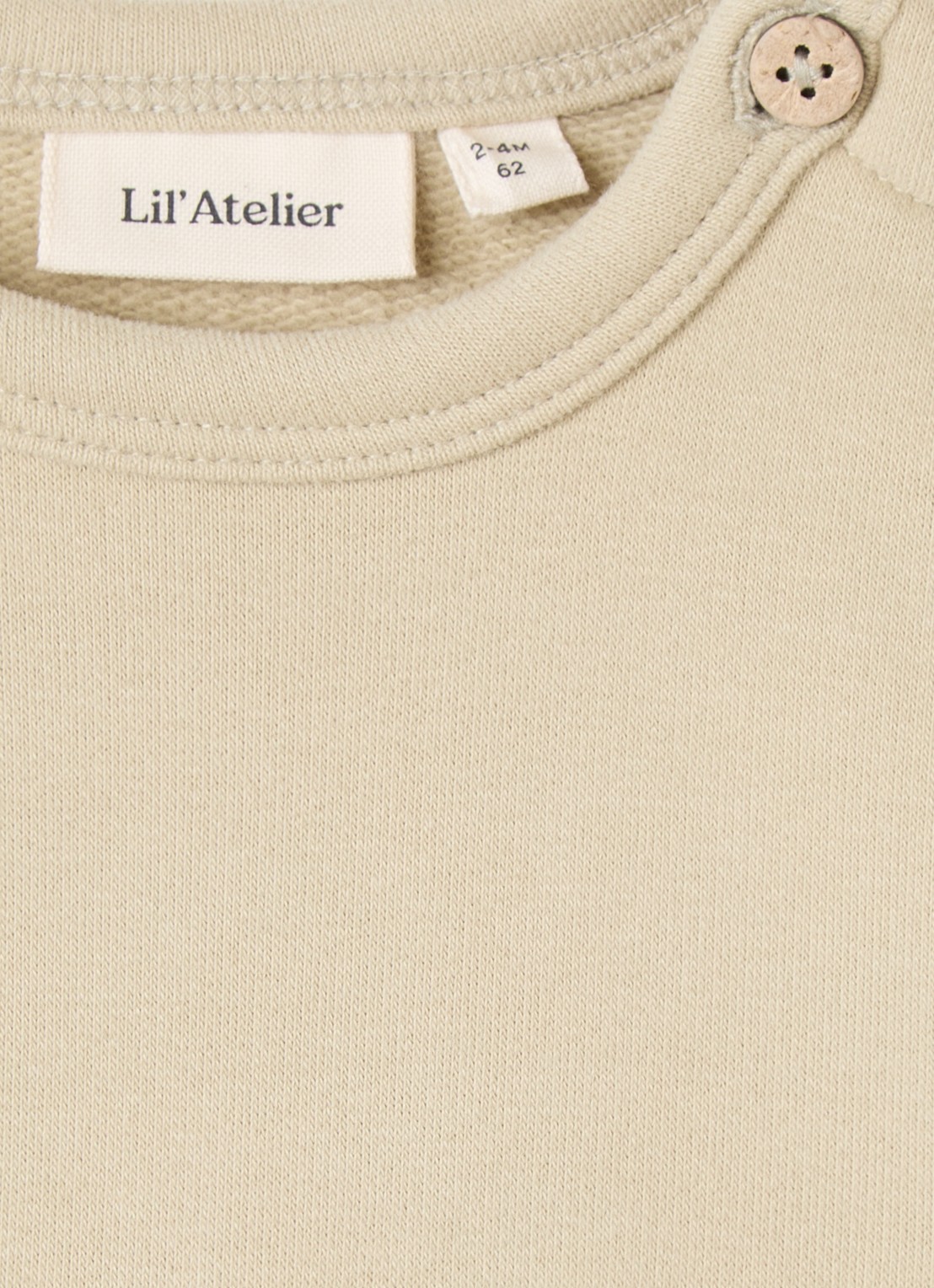Lil 'Atelier NBMIlondon Rea sweater met kangoeroezak - detail 3 beige