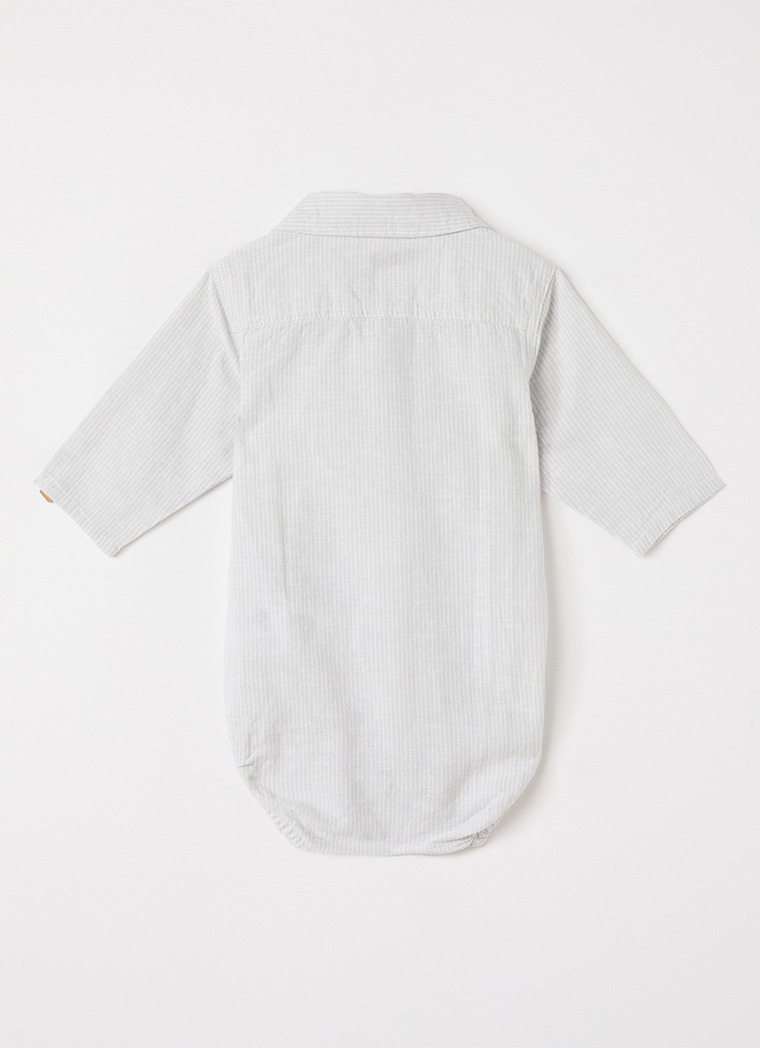 Lil 'Atelier NBMJesper romper in linnenblend - voorkant 2 lichtgrijs
