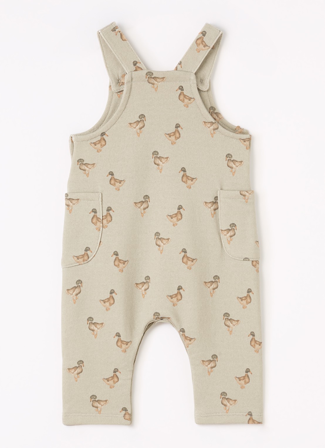Lil 'Atelier NBMJobo jumpsuit van sweatstof met print - voorkant 2 taupe