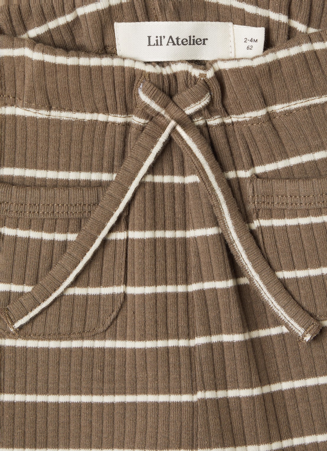 Lil 'Atelier NBMKail legging met streepprint - detail zand