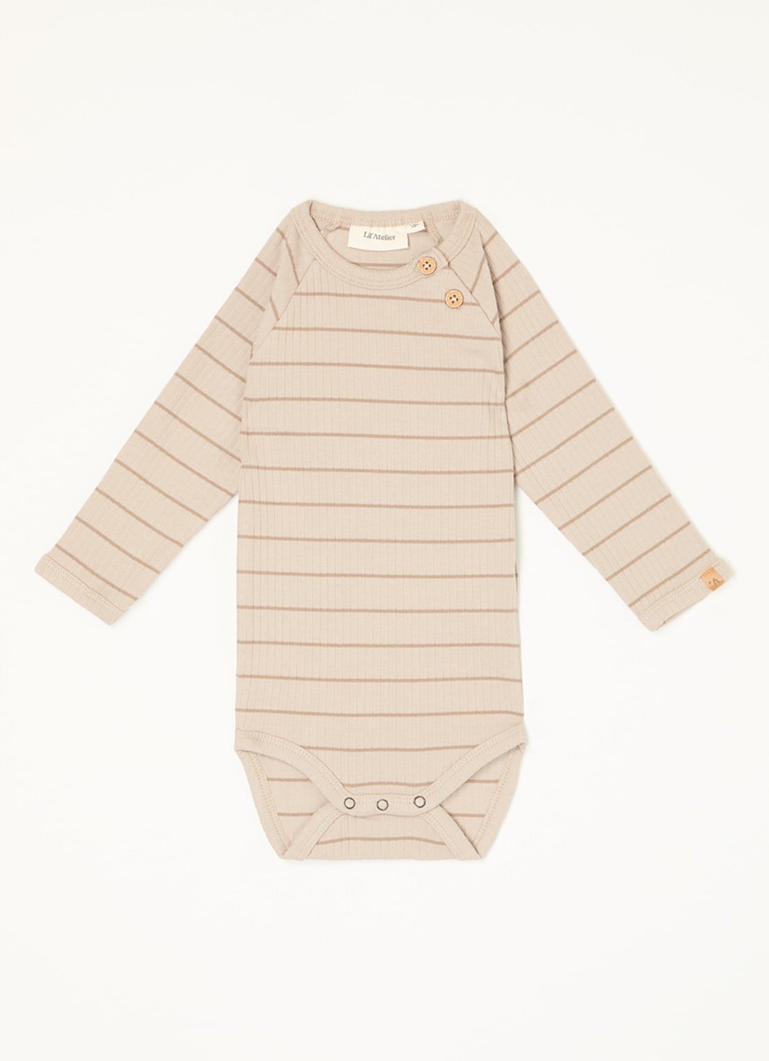 Lil 'Atelier NBMKail romper van  katoen - voorkant donkerbeige