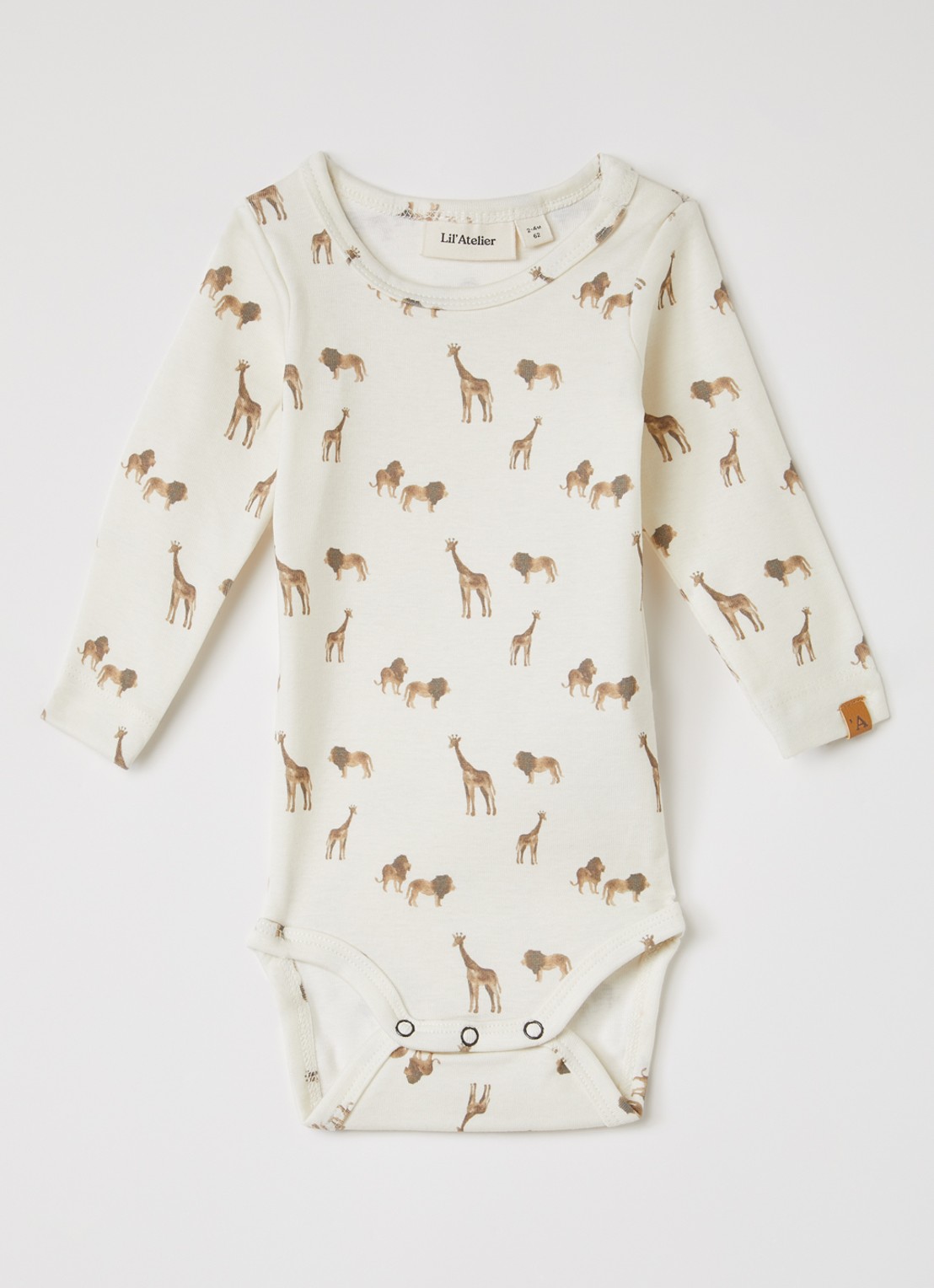 Lil 'Atelier NBMLayo romper met print - voorkant gebroken wit