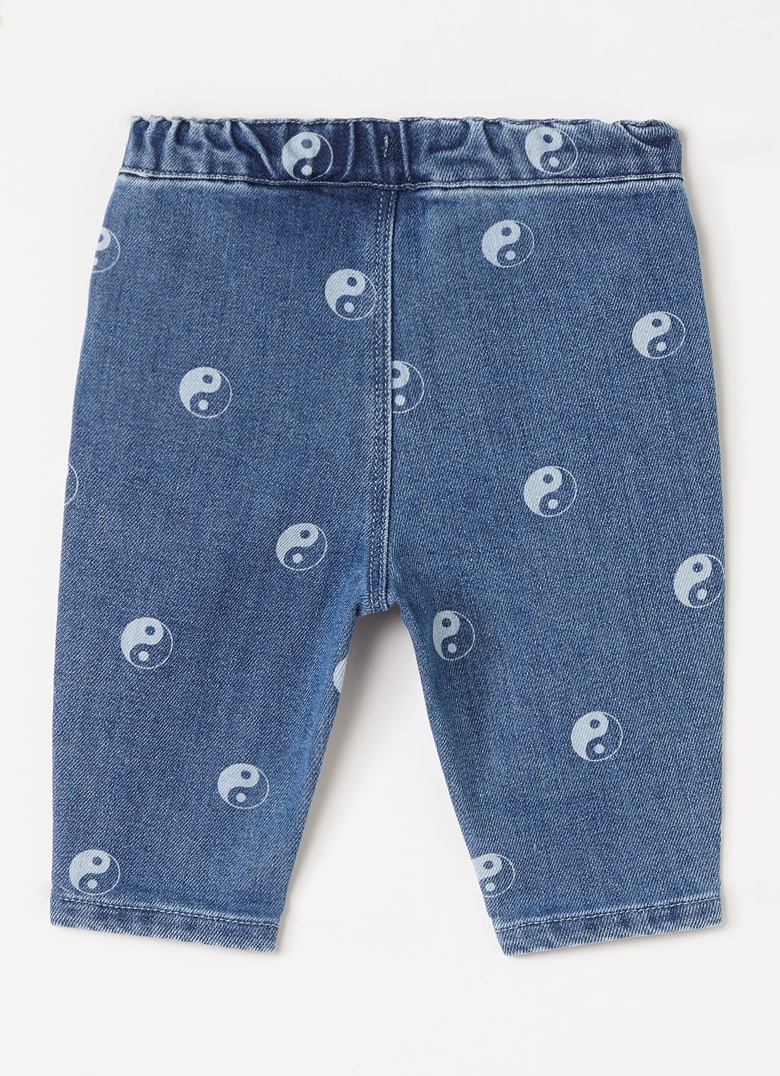 Lil 'Atelier NBMLivo loose fit jeans met print - voorkant 3 indigo