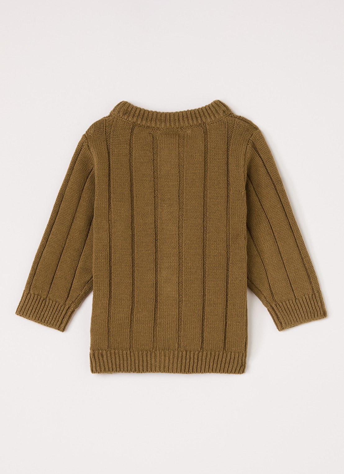 Lil 'Atelier NBMLomon grofgebreid vest - achterkant 3 zand