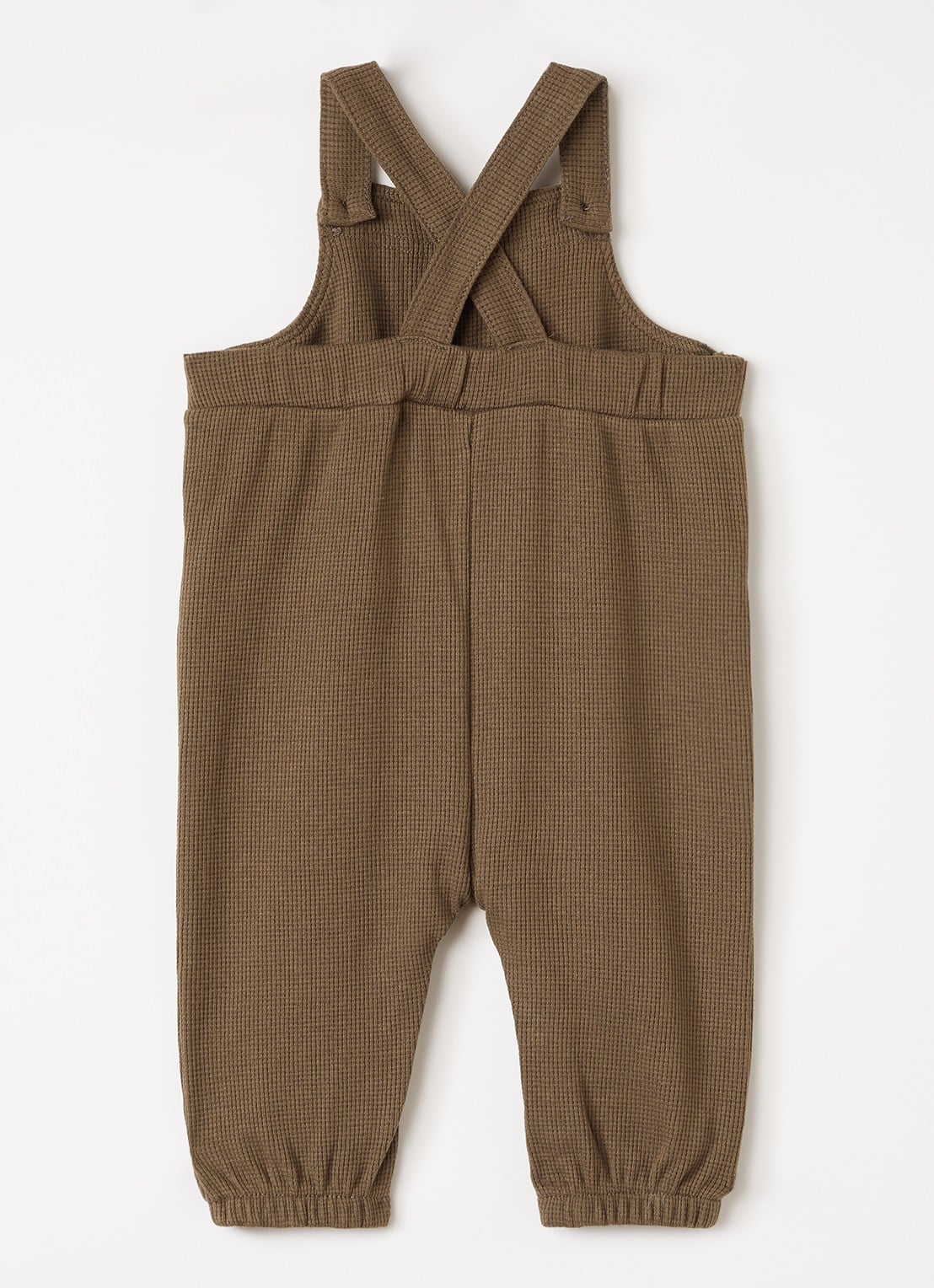 Lil 'Atelier NBMNaffel slim fit tuinbroek met structuur - voorkant 3 mosgroen