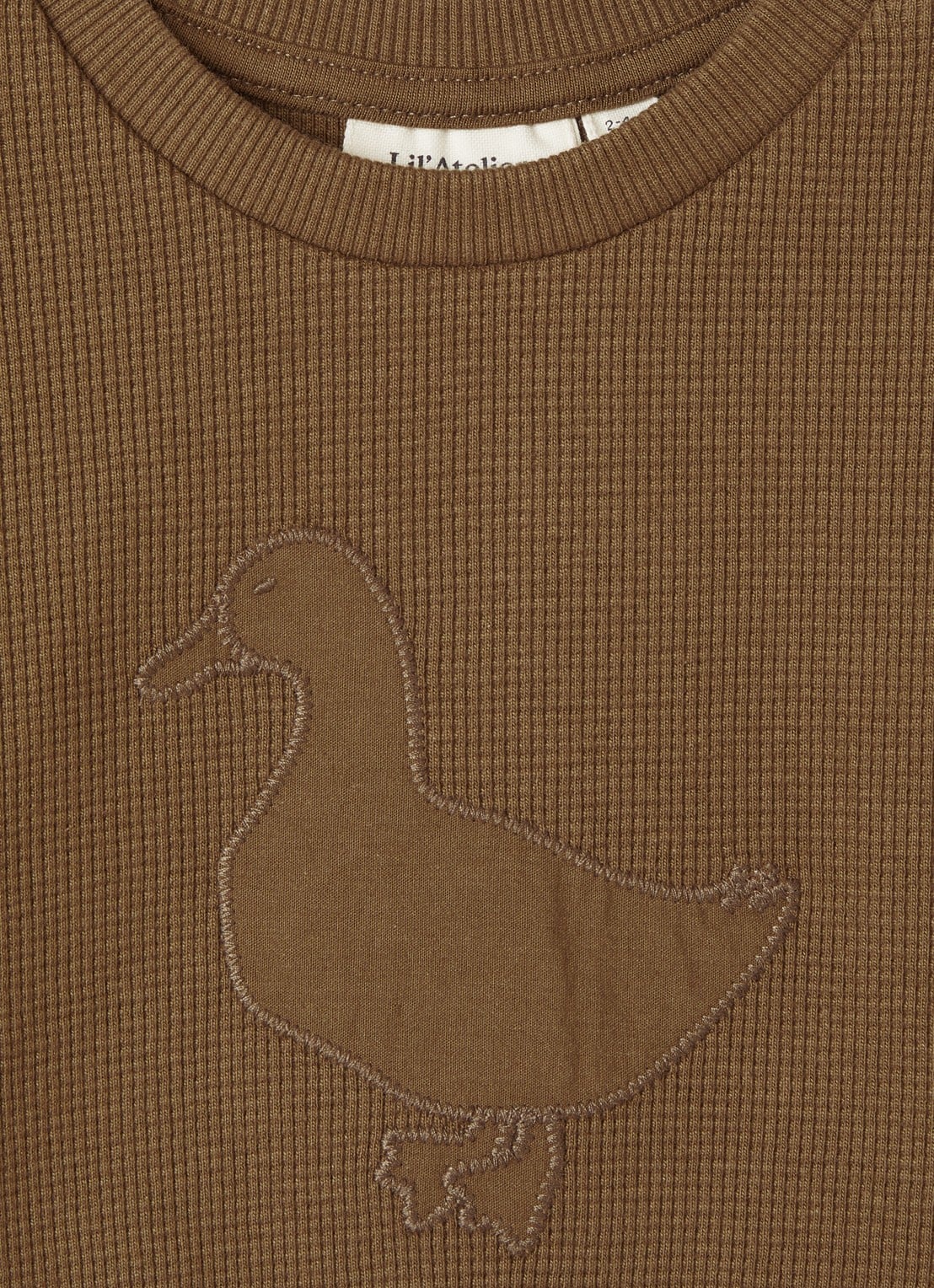 Lil 'Atelier NBMNaffel sweater met structuur - detail 3 mosgroen
