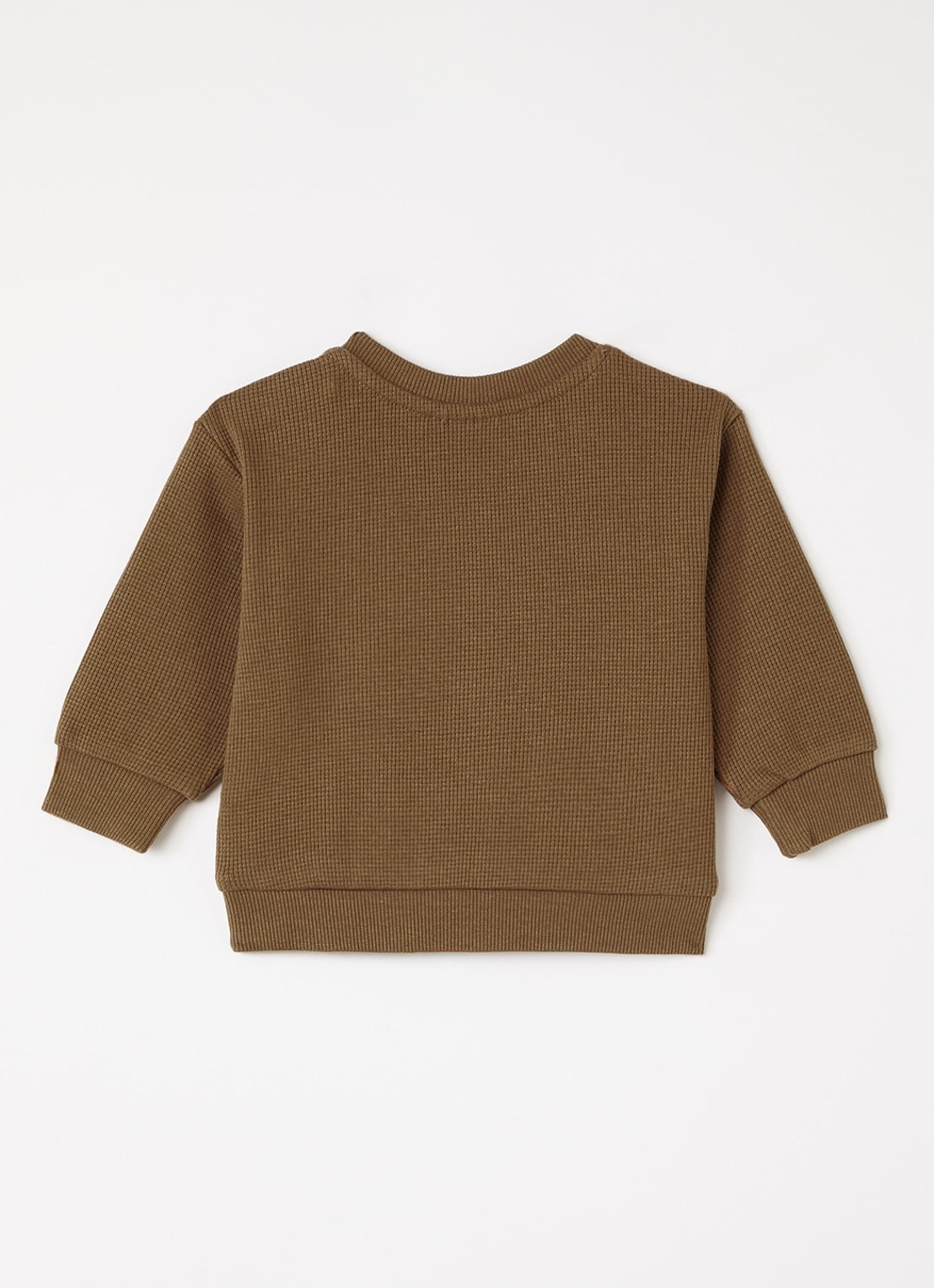 Lil 'Atelier NBMNaffel sweater met structuur - voorkant 2 mosgroen