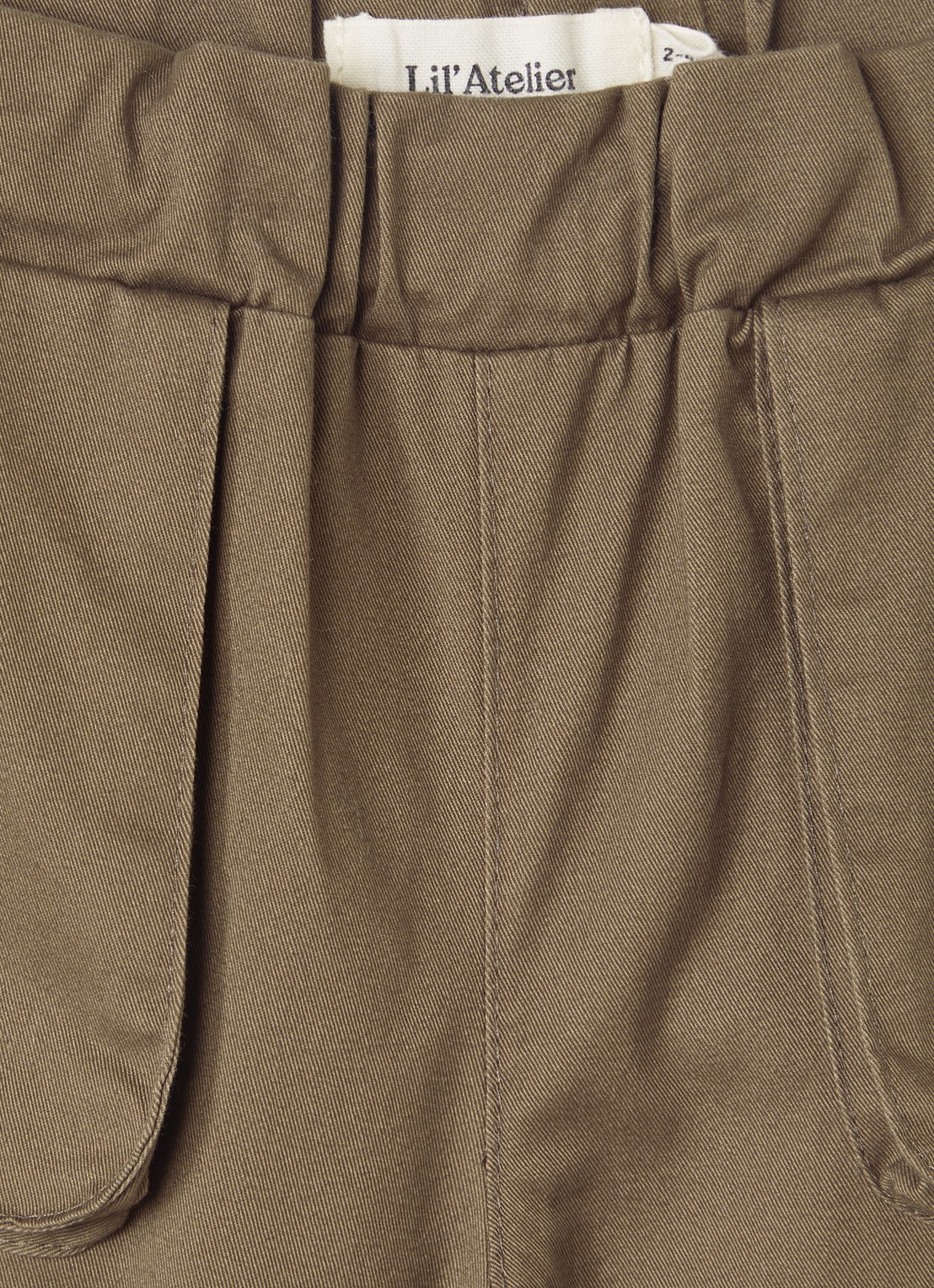 Lil 'Atelier NBMNage tapered fit cargobroek met steekzakken - detail bruin